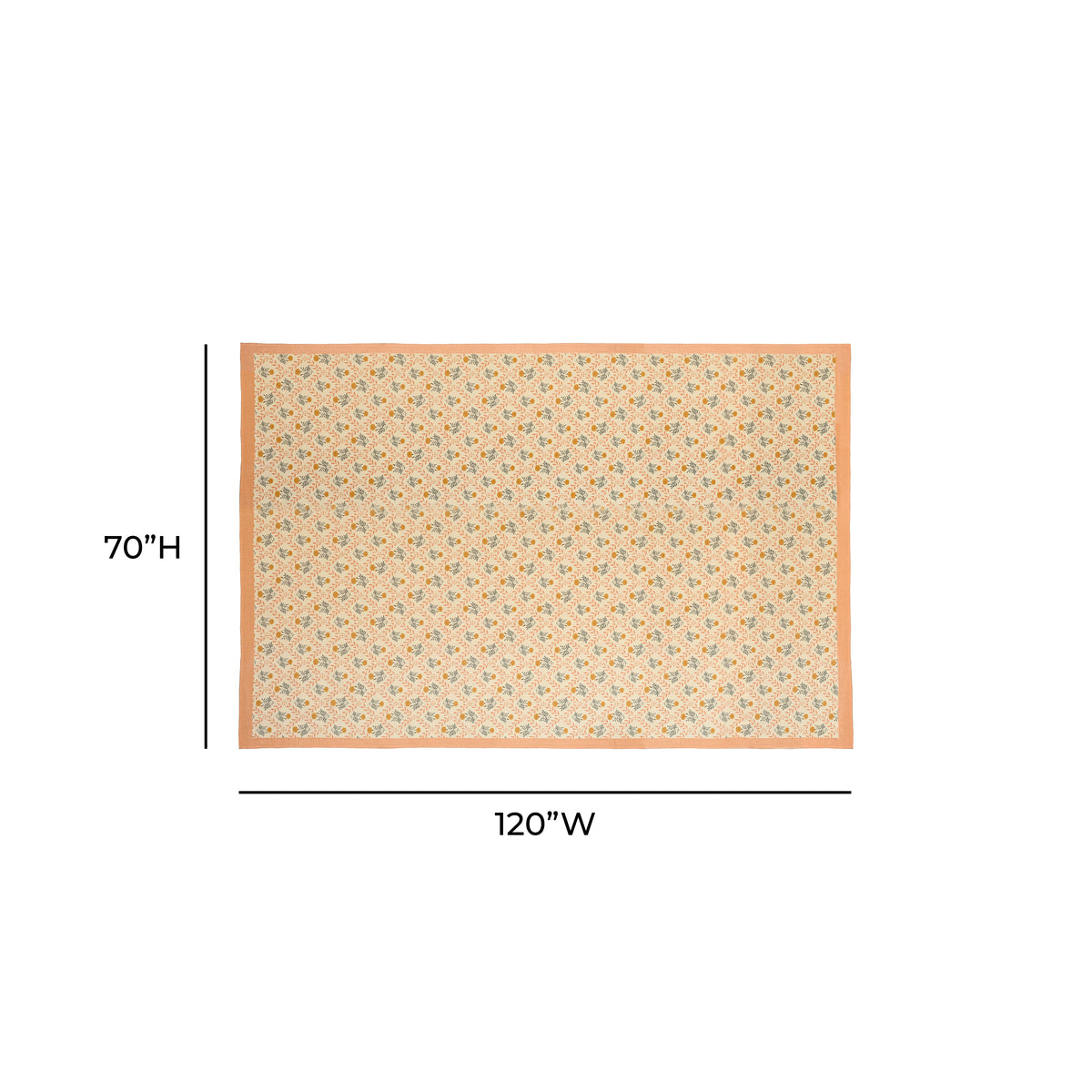 Dolce Natural Cotton Table Cloth - Blush / 70" x 120"