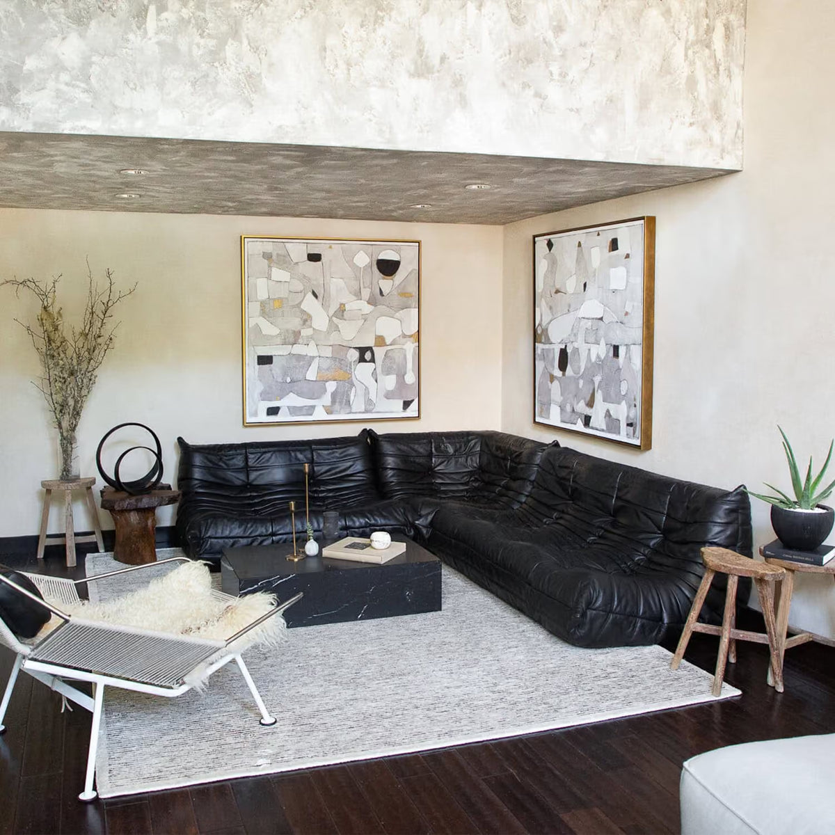 Togo Leather Sofa