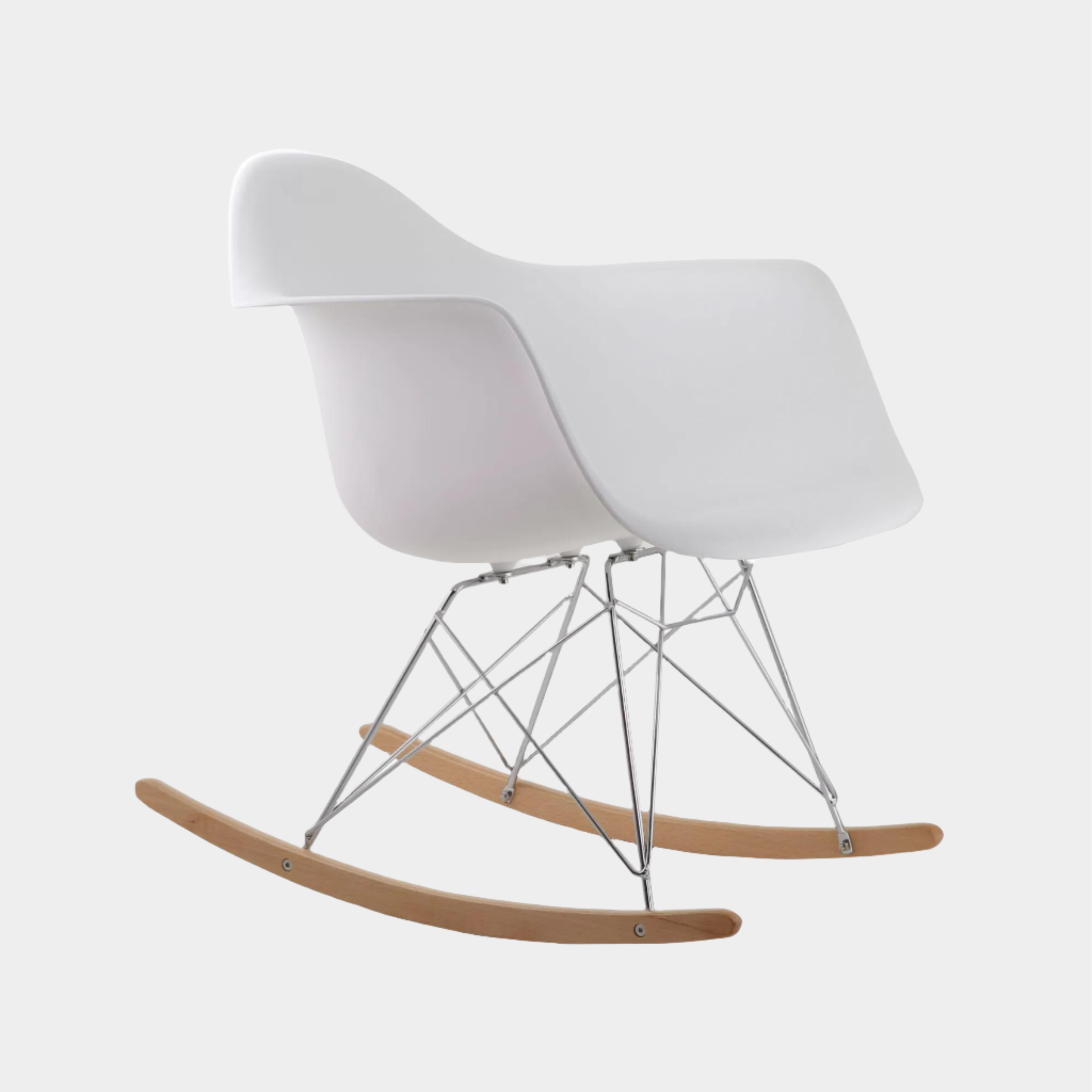 Fauteuil à bascule en plastique moulé Eames