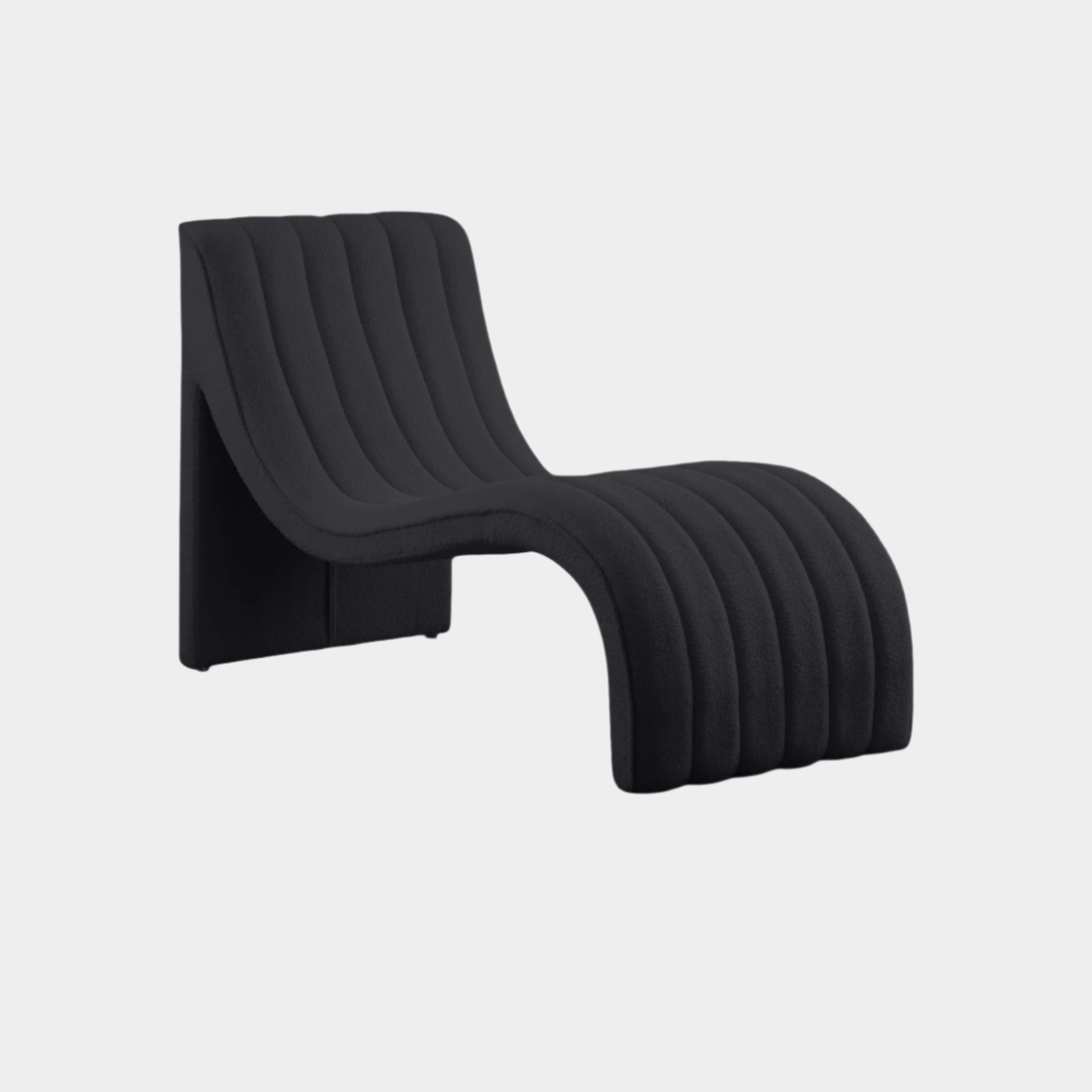 Chaise longue en tissu Orian Teddy