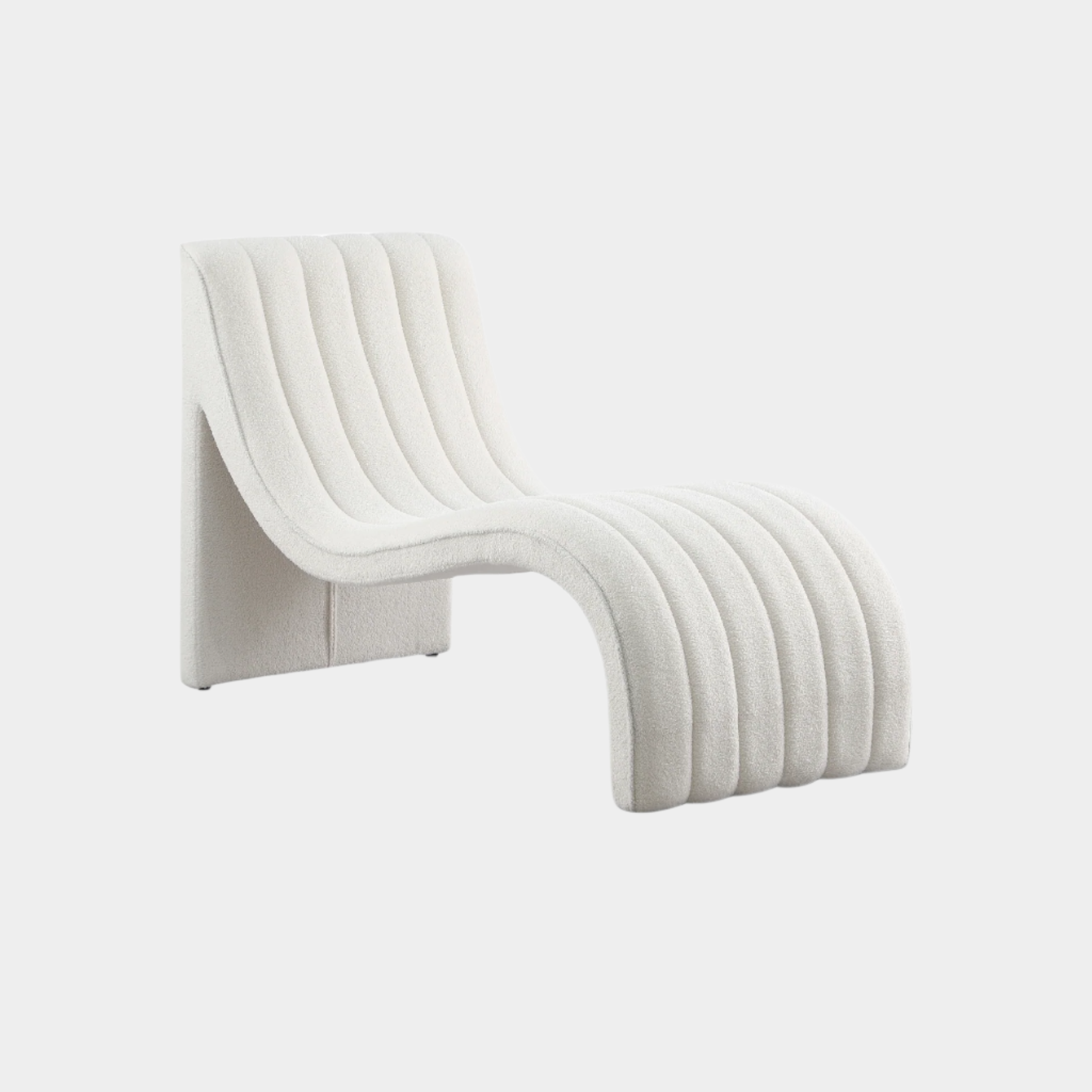 Chaise longue en tissu Orian Teddy