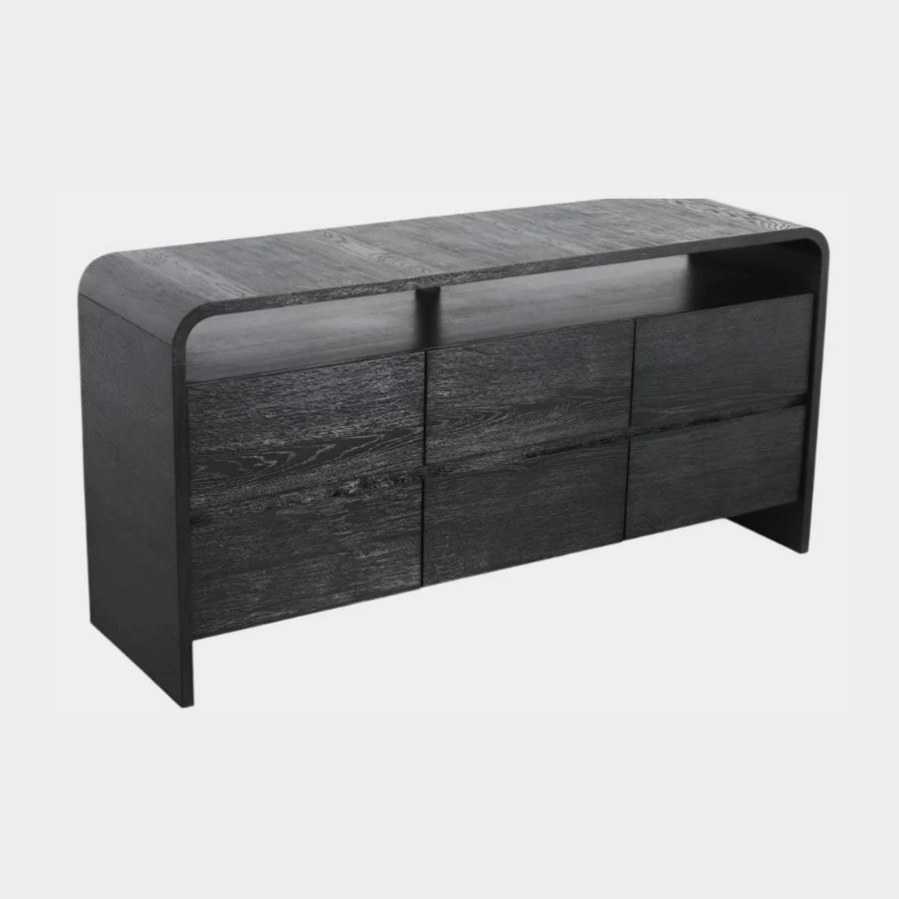 Meridian Furniture Cresthill Oak Wood Dresser - Black Oak
