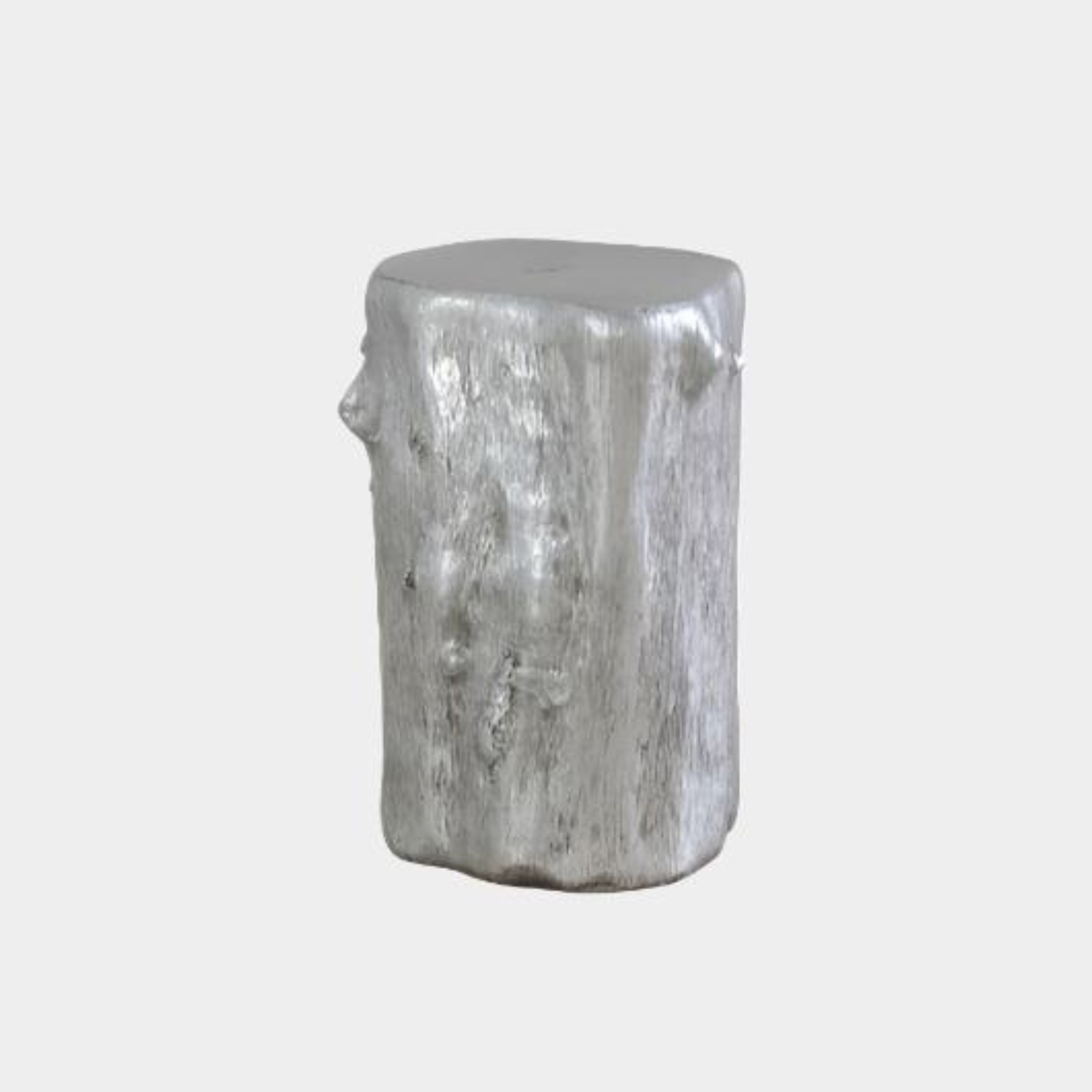Petit tabouret argenté Log