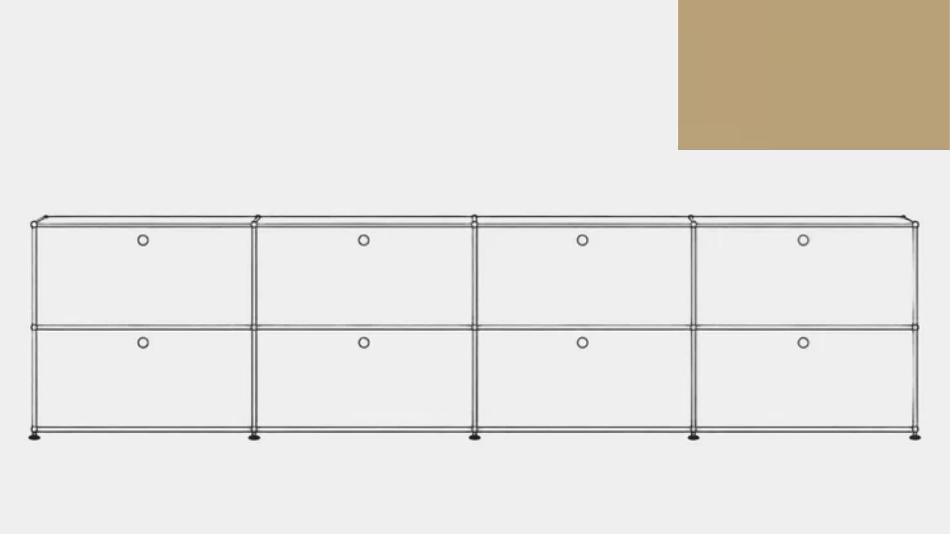 USM Haller C1AF Bed Nightstand