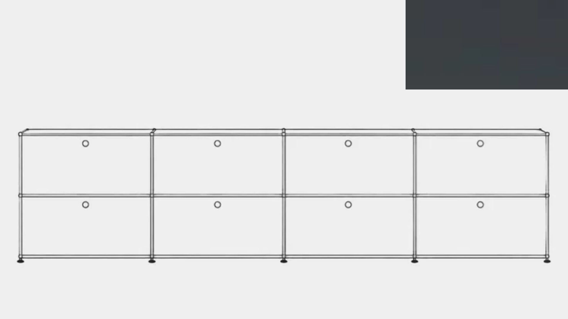 USM Haller C1AF Bed Nightstand