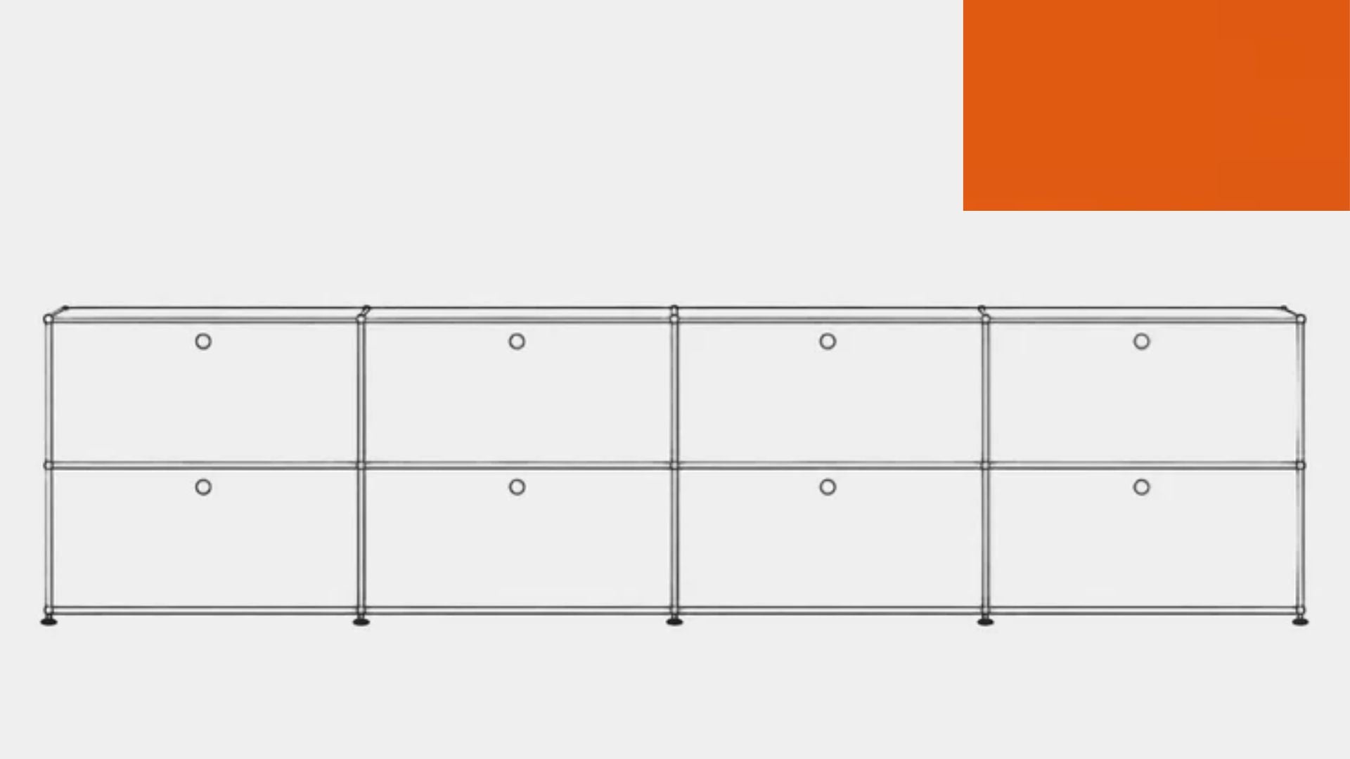 USM Haller C1AF Bed Nightstand