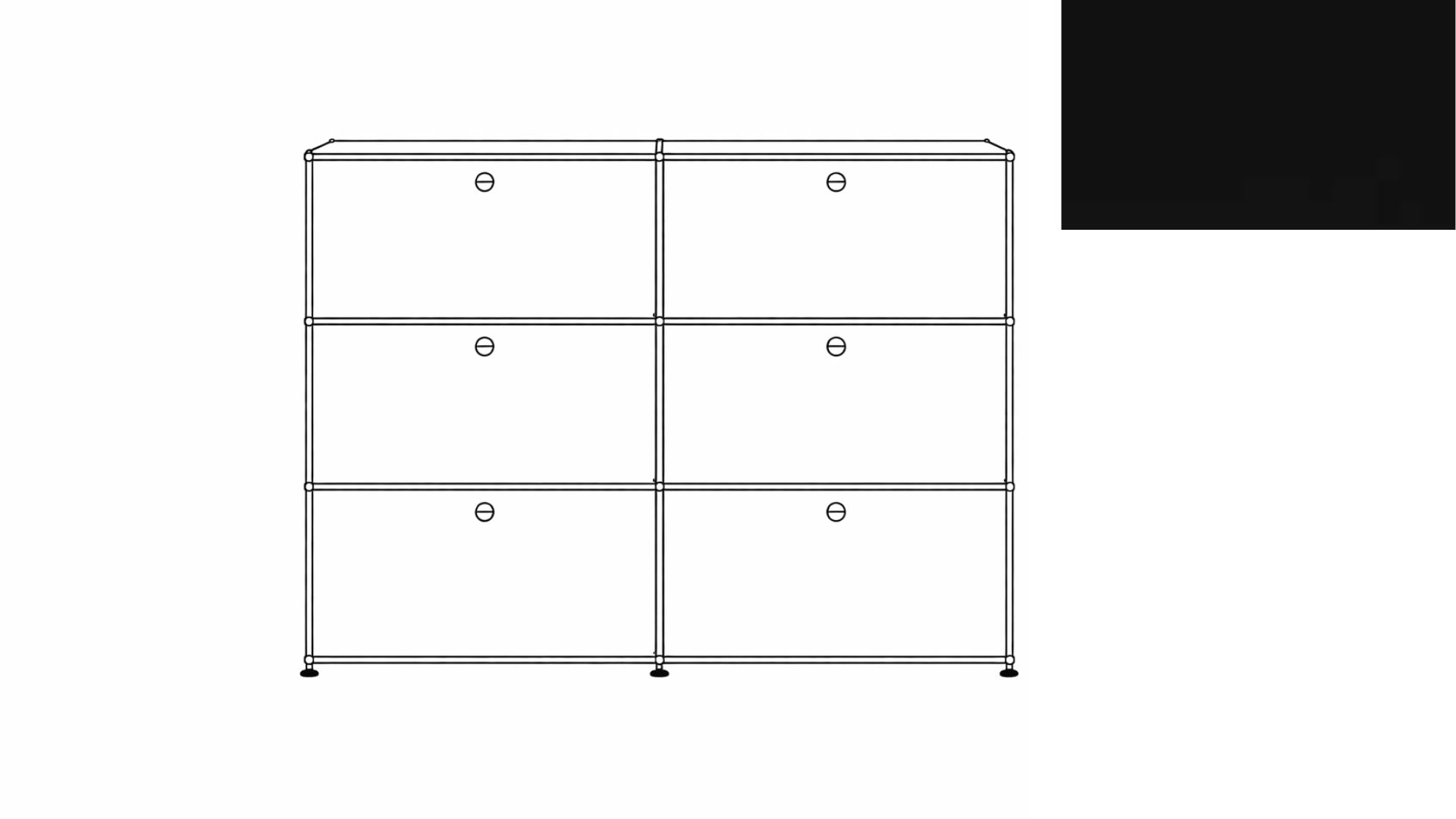 USM Haller G118F File Storage Cabinet