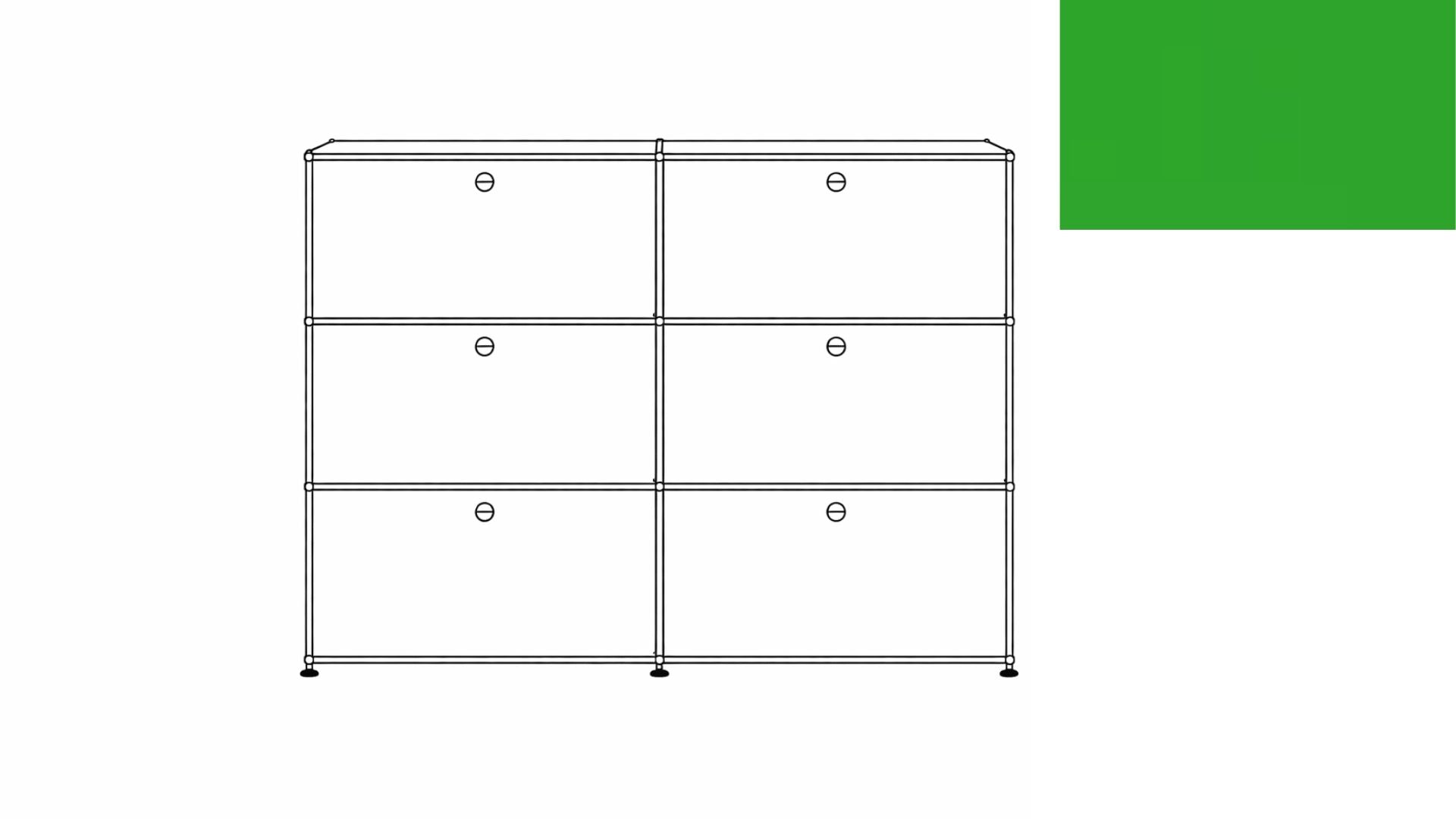 USM Haller G118F File Storage Cabinet