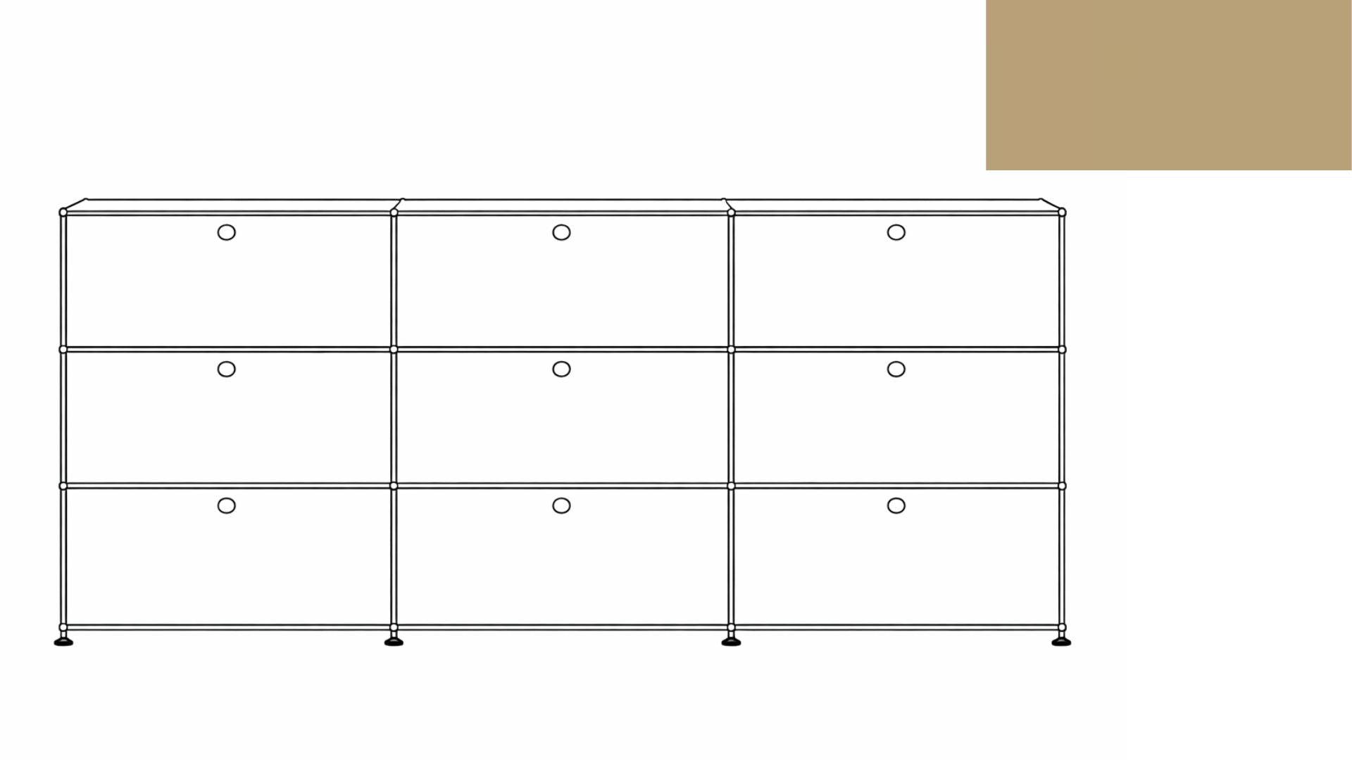 USM Haller G118F File Storage Cabinet