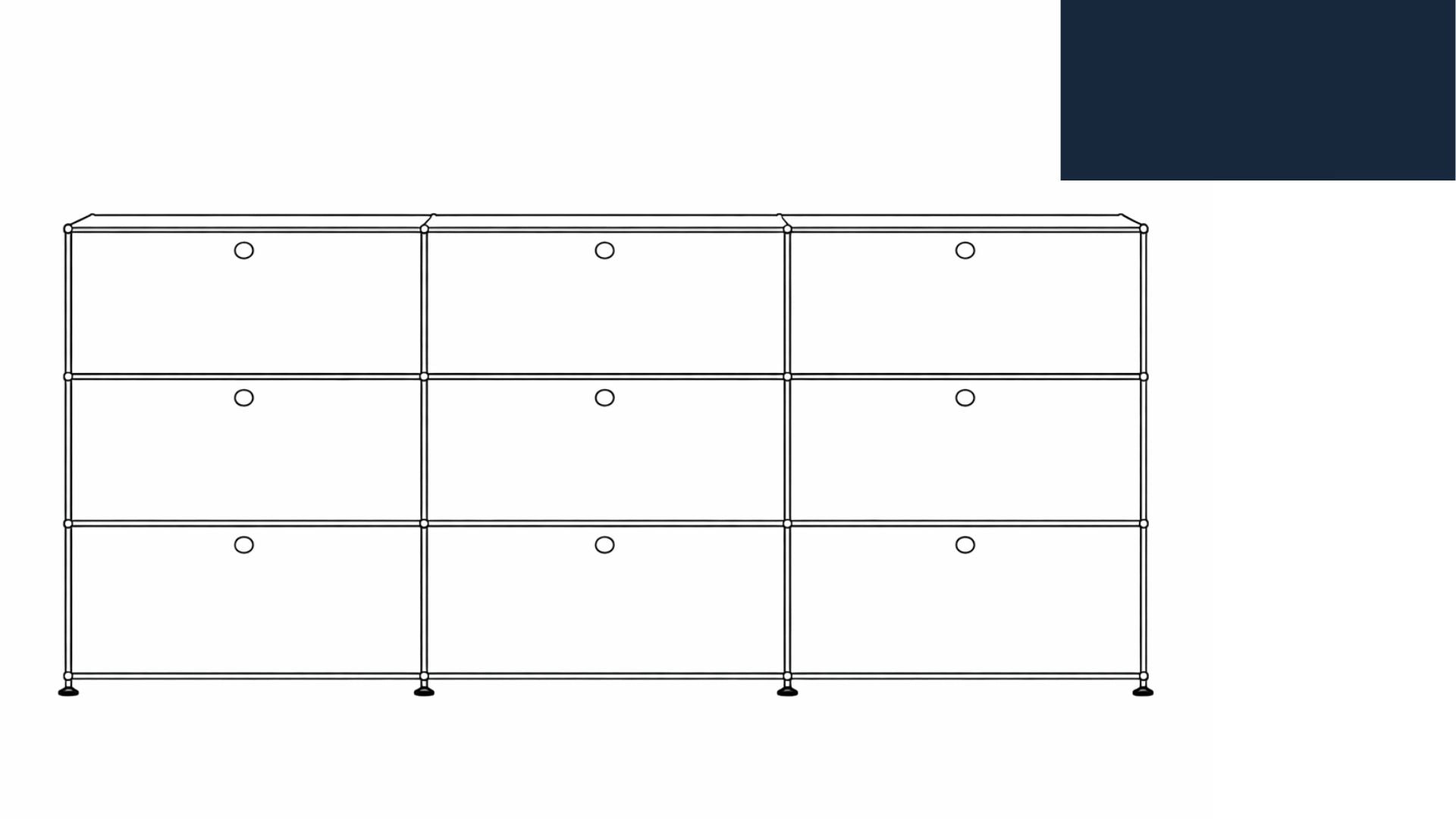 USM Haller G118F File Storage Cabinet