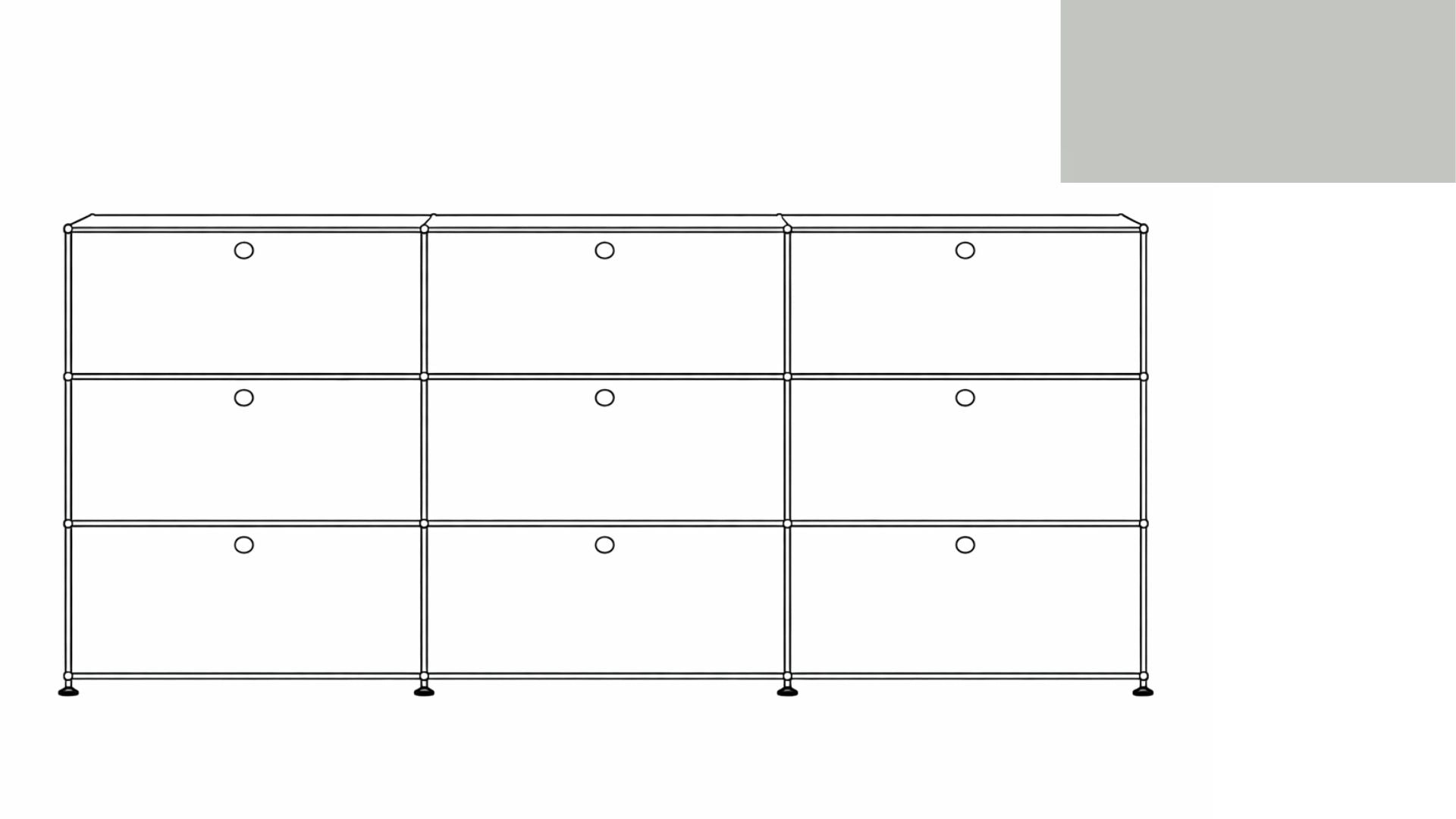 USM Haller G118F File Storage Cabinet