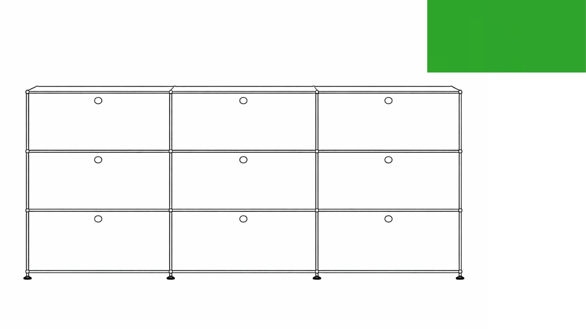 USM Haller G118F File Storage Cabinet