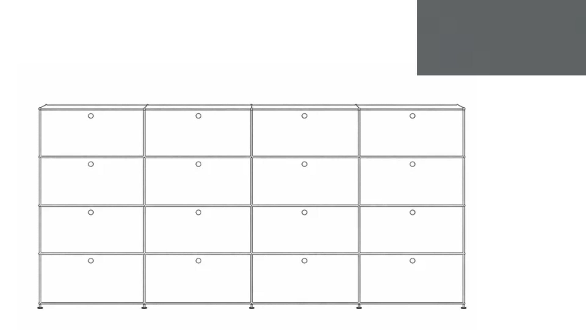 USM Haller G118F File Storage Cabinet