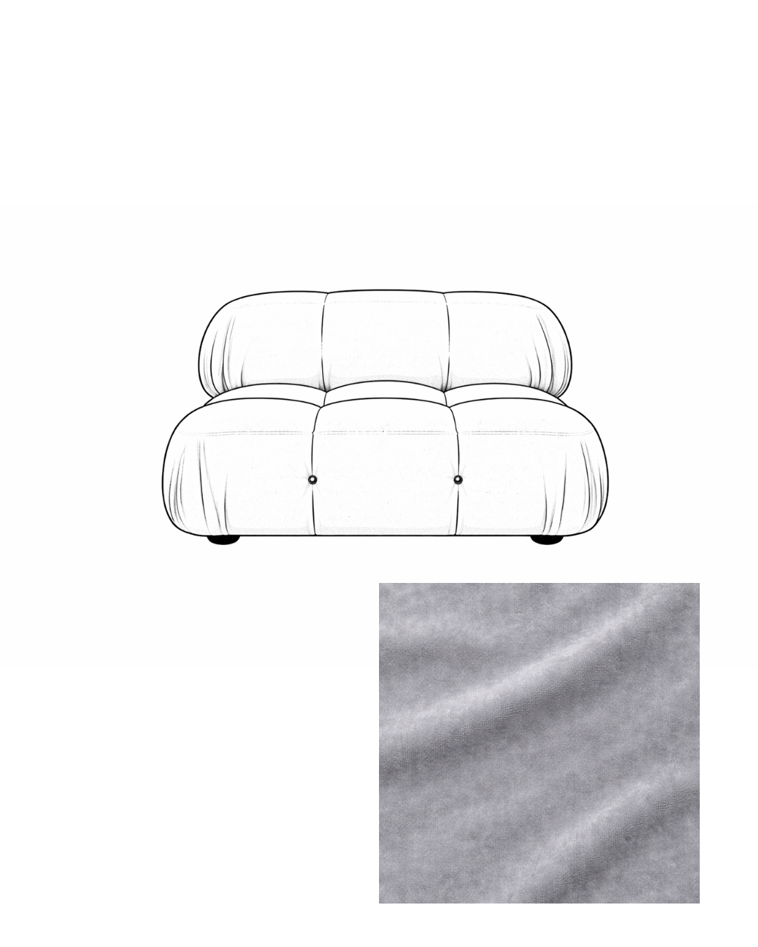 Mario Bellini Velvet Lounge Chair