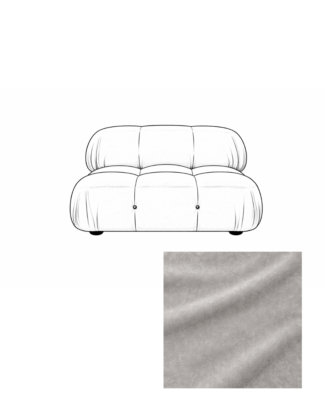 Mario Bellini Velvet Lounge Chair