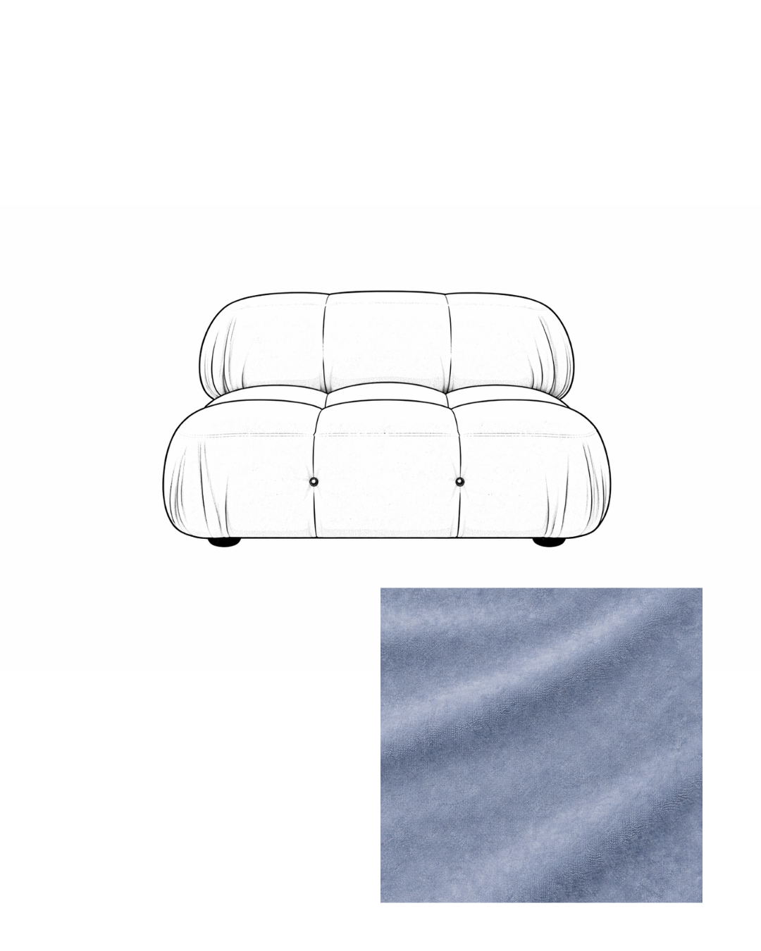 Mario Bellini Velvet Lounge Chair