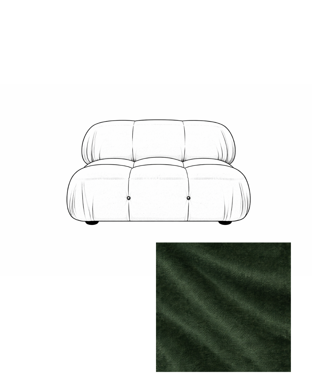 Mario Bellini Velvet Lounge Chair