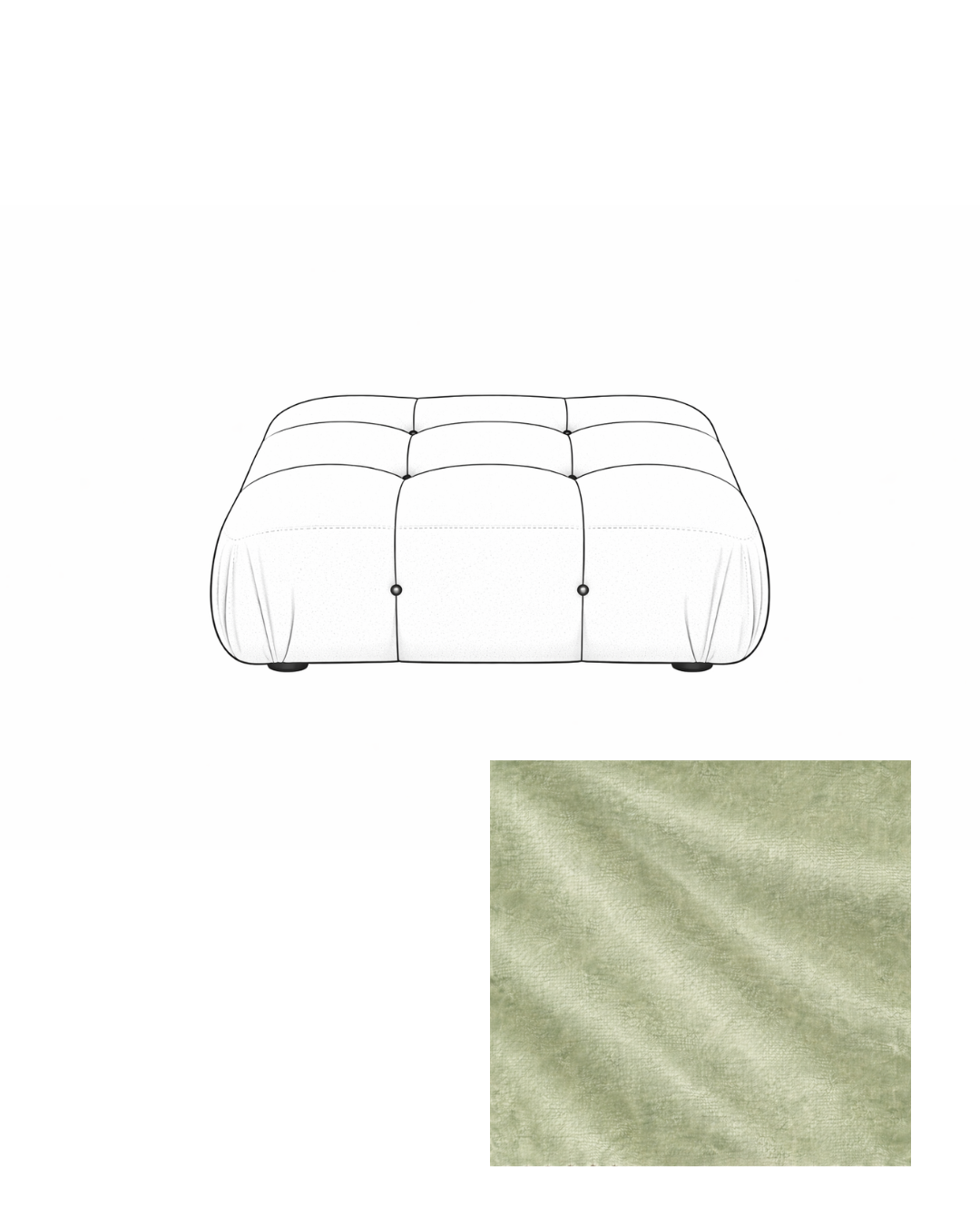 Mario Bellini Velvet Ottoman