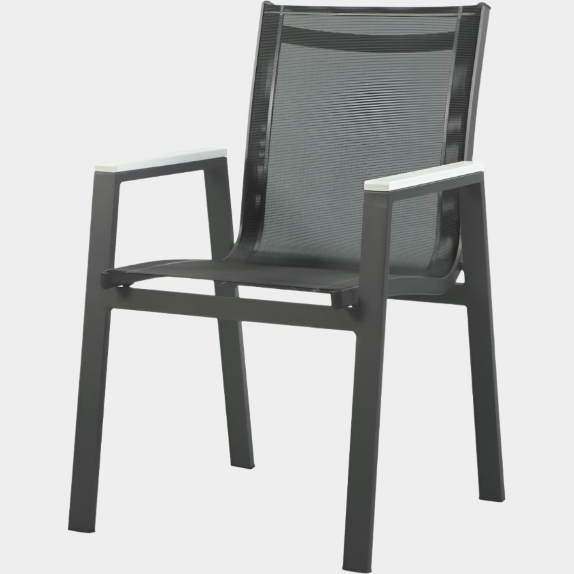 Nizuc Mesh Water Resistant Fabric Outdoor Patio Dining Arm Chair