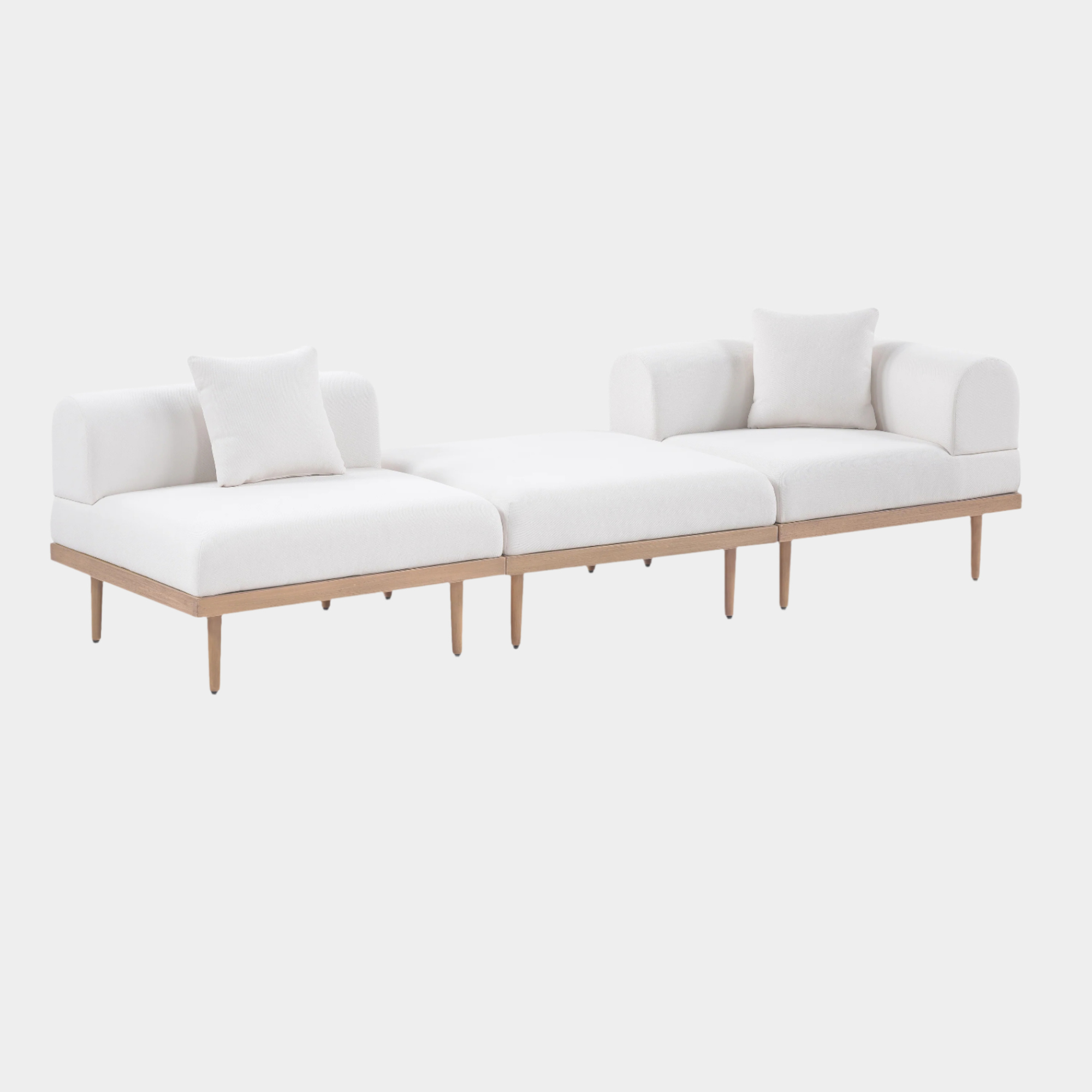 Chaise longue en tissu Orian Teddy