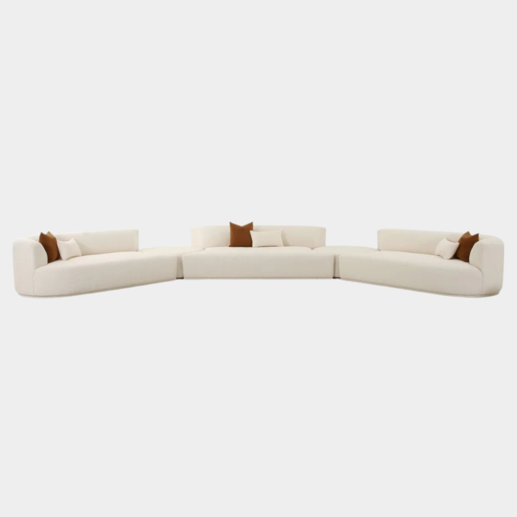 Canapé modulable 5 pièces Fickle Cream Boucle