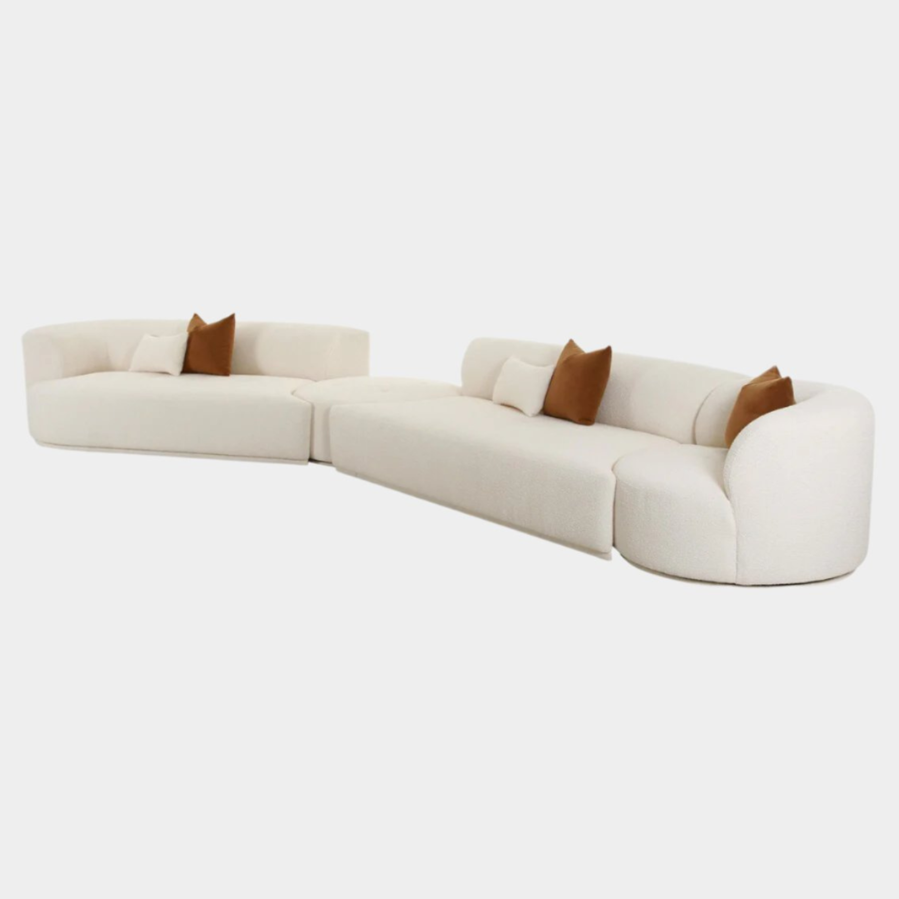 Sectionnel modulaire LAF 4 pièces Fickle Cream Boucle