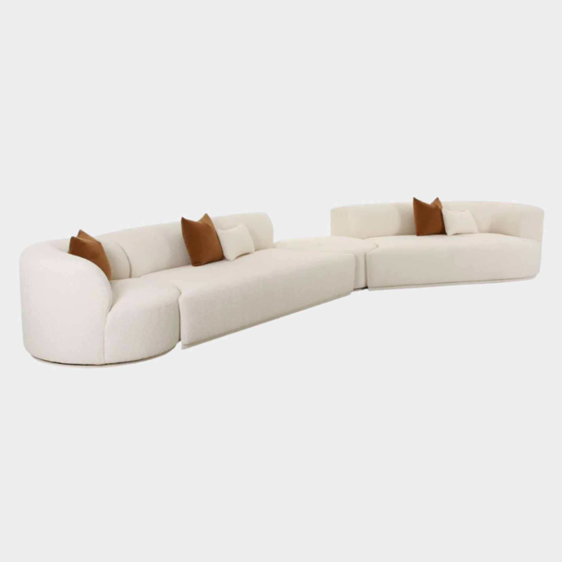 Sectionnel modulaire 4 pièces RAF Fickle Cream Boucle