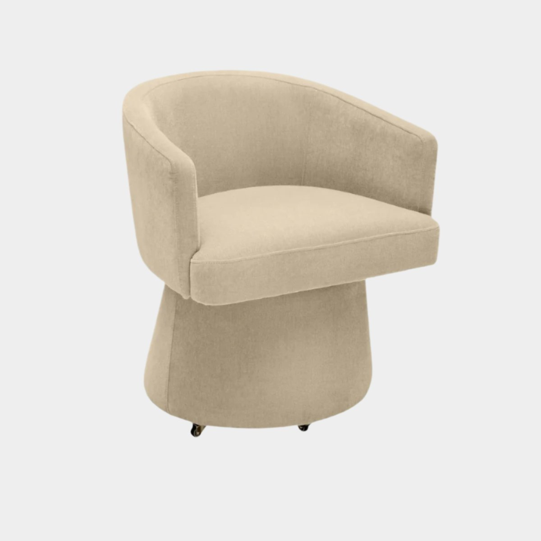 Chaise de bureau roulante en chenille recyclée Kristen Light