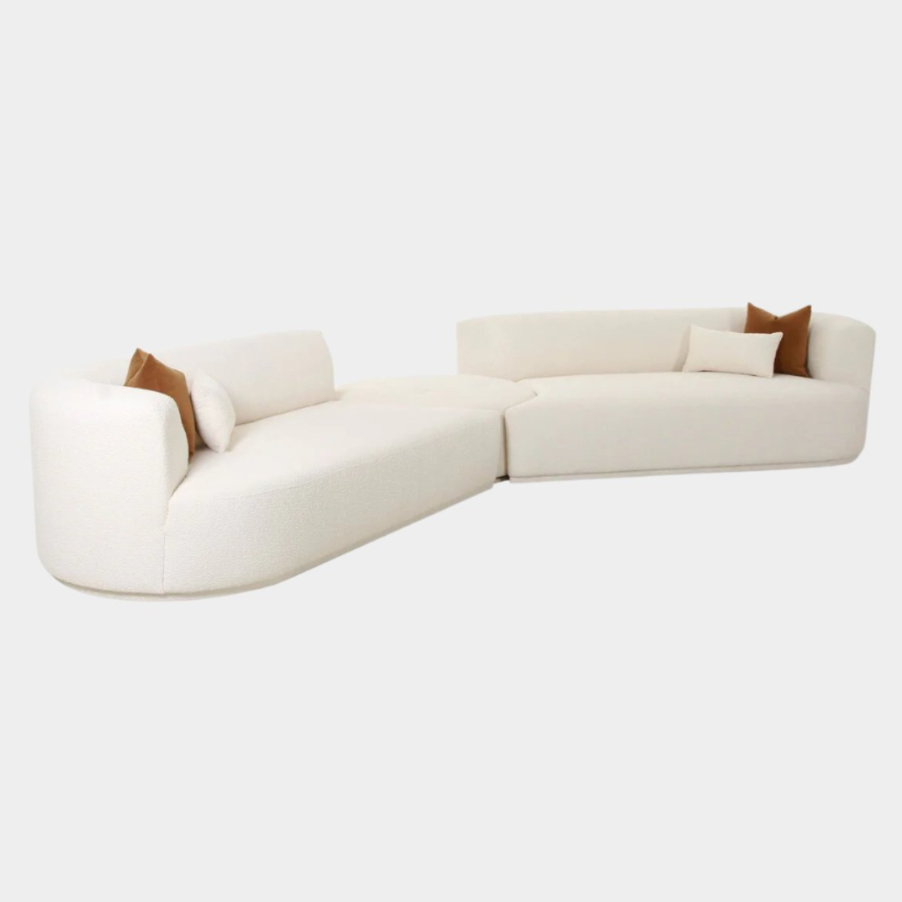 Canapé modulable 3 pièces Fickle Cream Boucle
