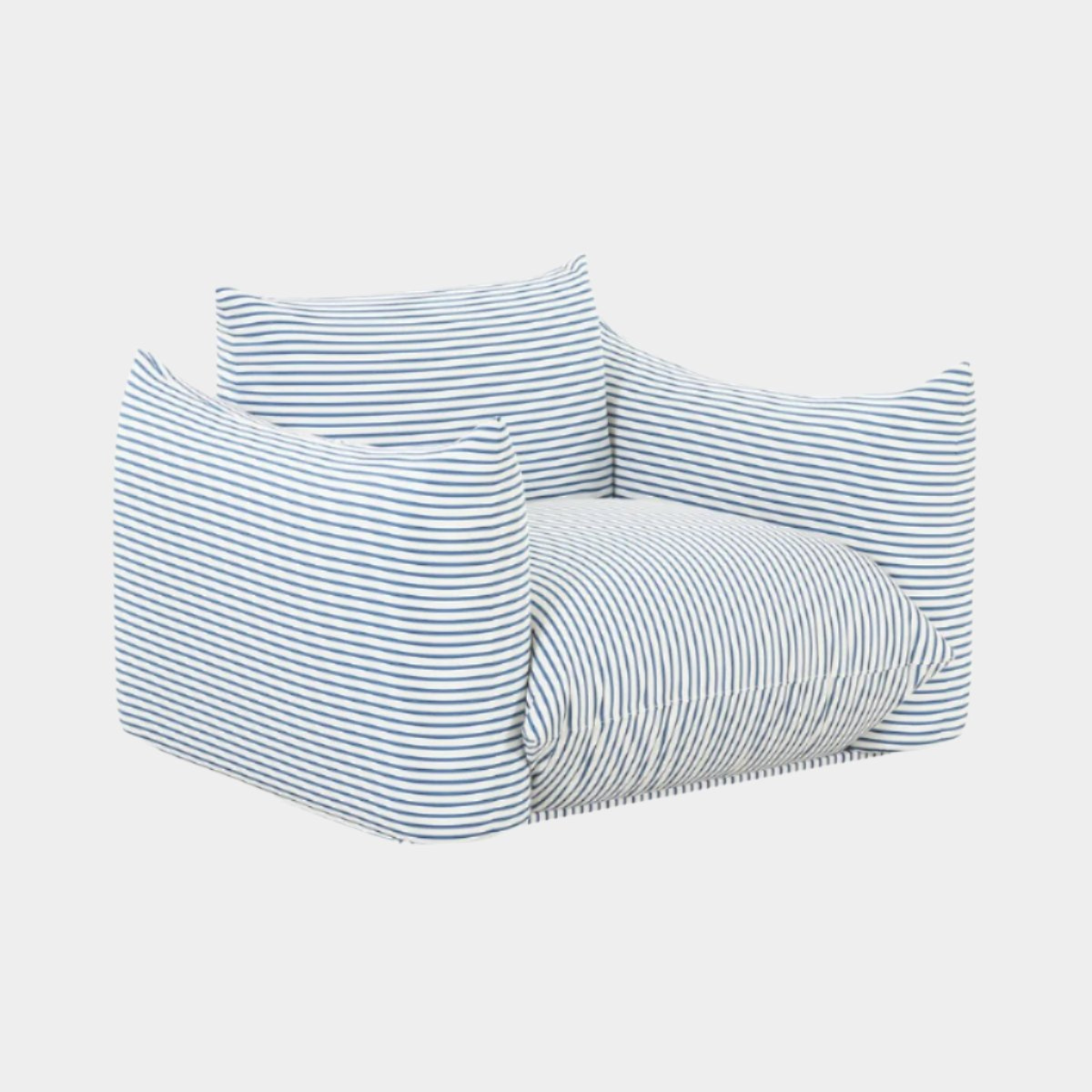 Saint Tropez Striped Stuffed Indoor / Outdoor Armchair