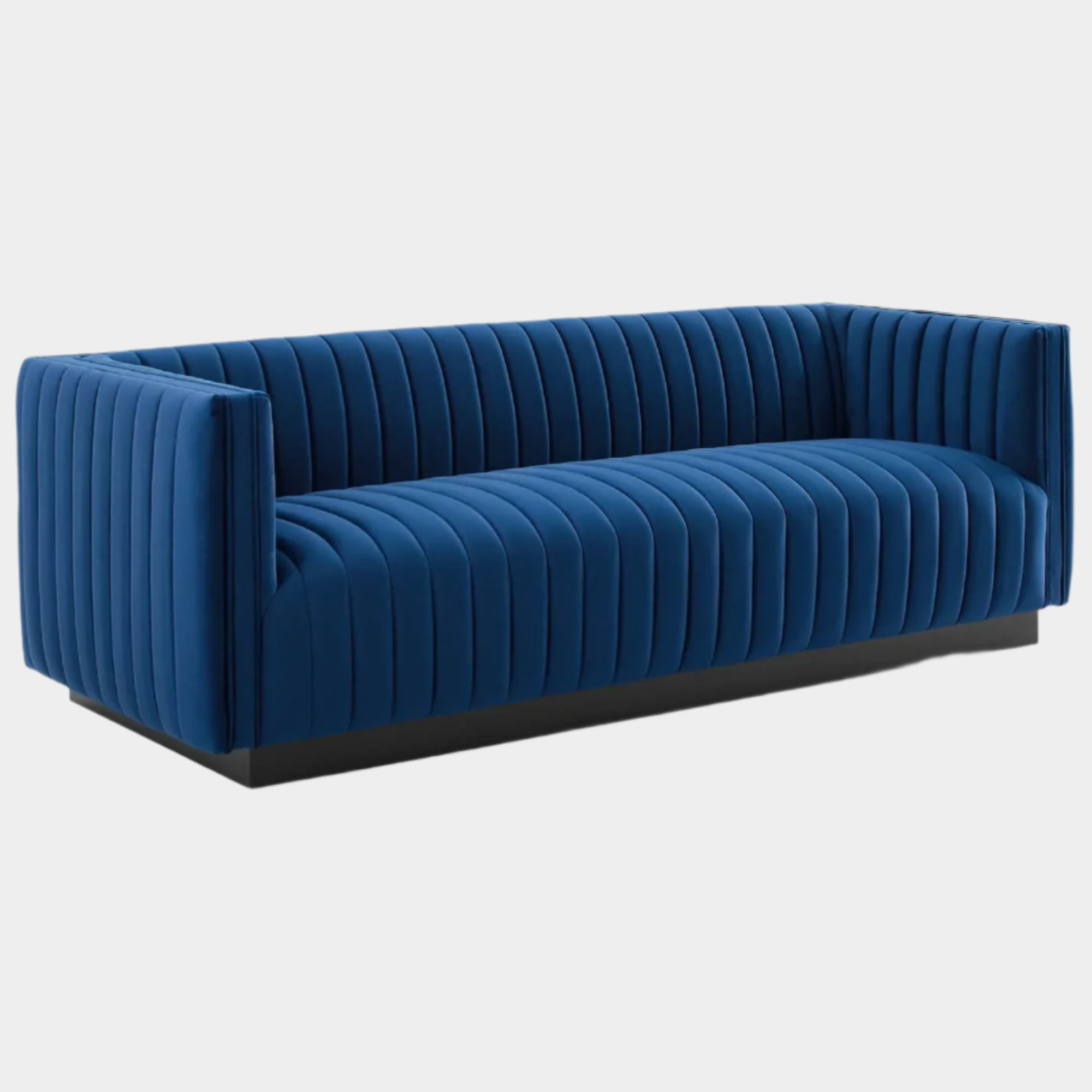 Conjure Channel Tufted Velvet Sofa