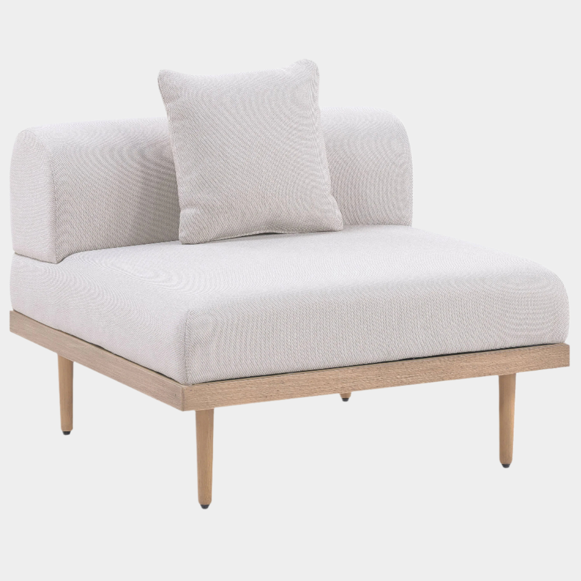 Laguna Resilient Water Resistant Fabric Upholstered Outdoor Patio Modular Armless Chair