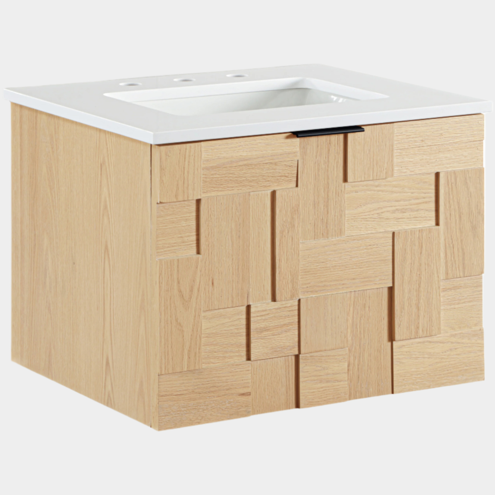 Meuble-lavabo mural pour salle de bain avec lavabo inclus