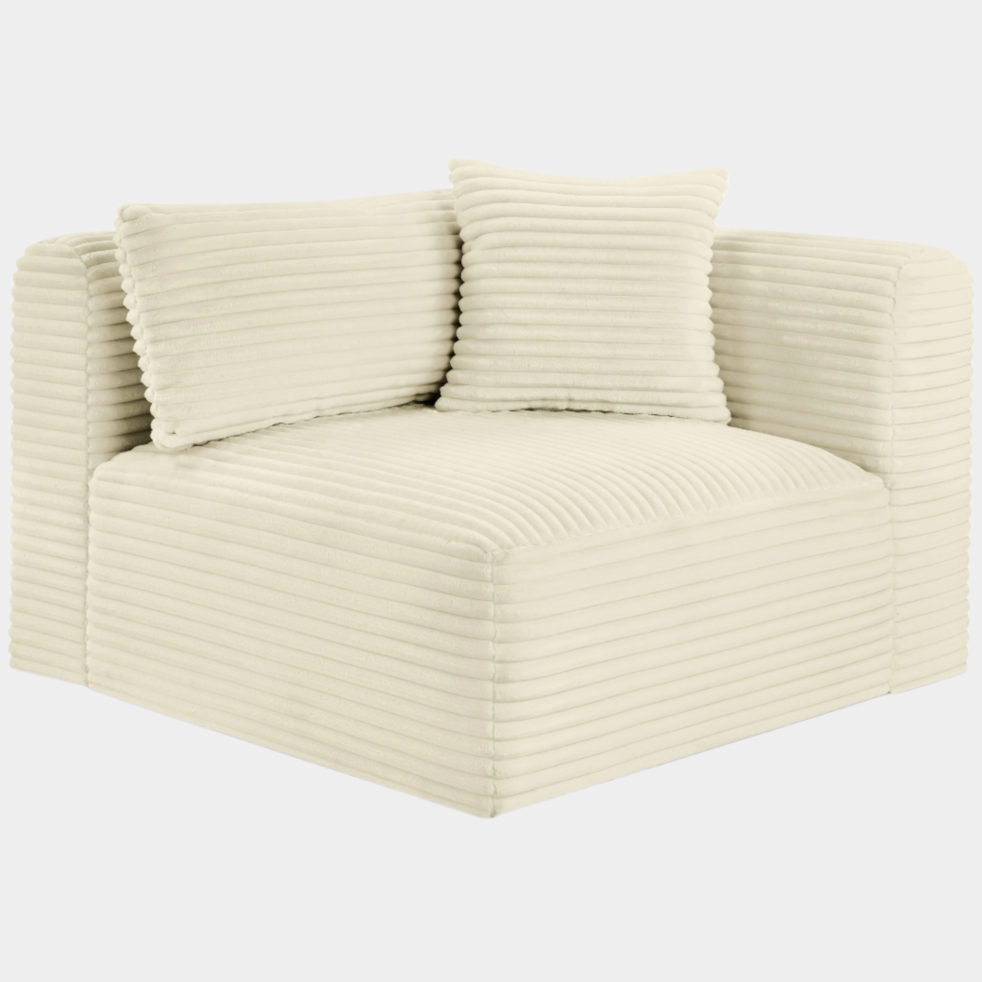 Shaggy Corduroy Performance Fabric Upholstered Accent Chair