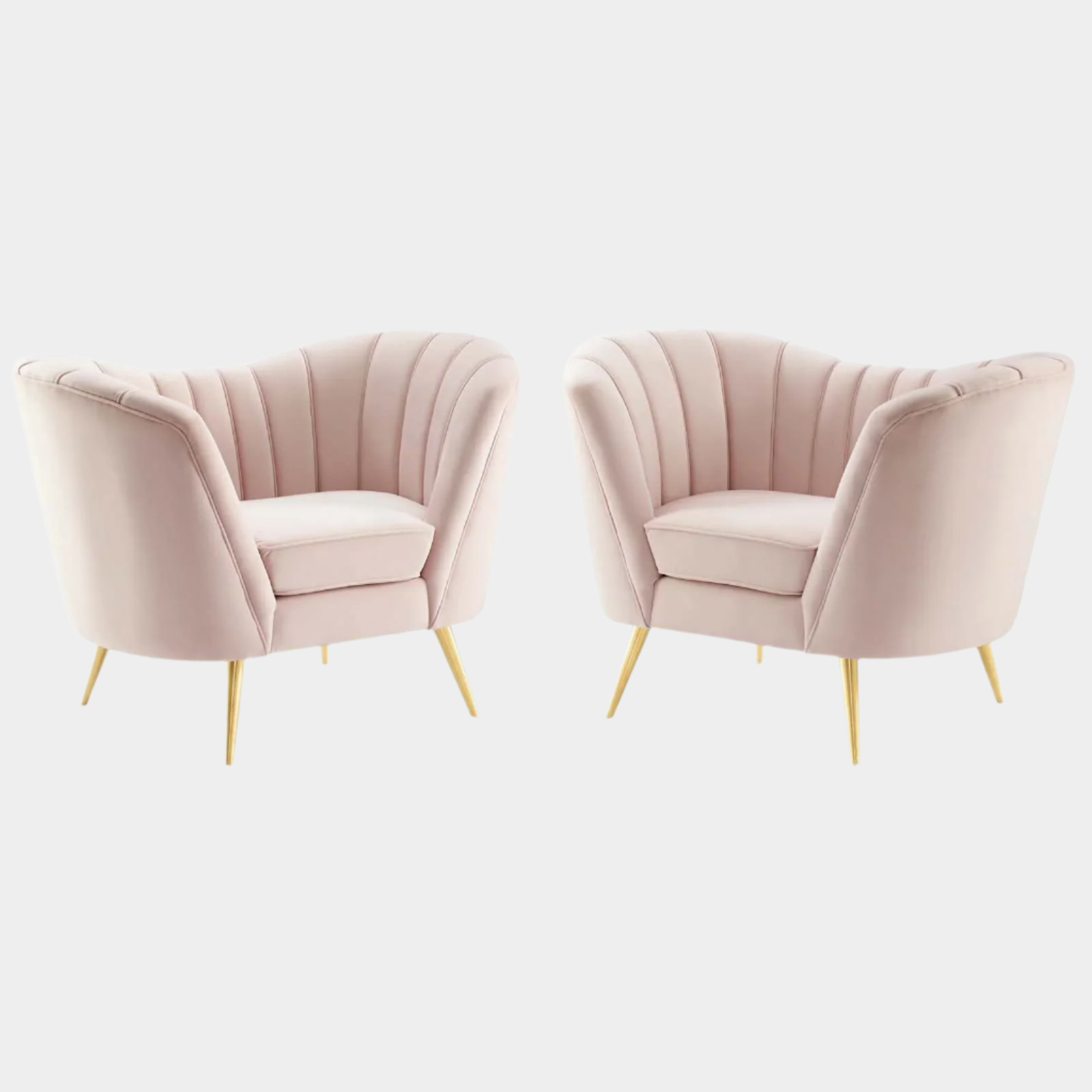Opportunity Performance Velvet Armchair Set of 2