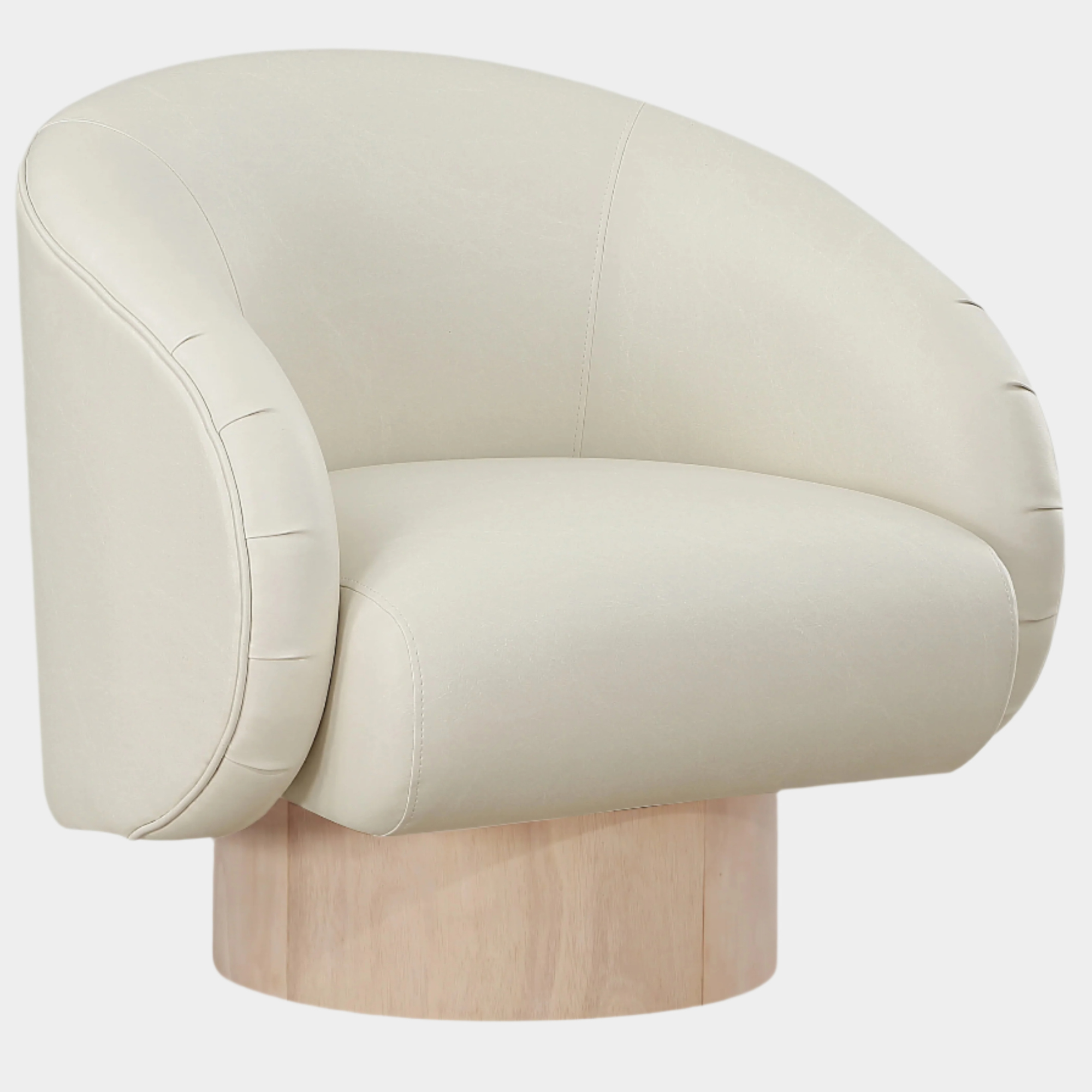 Gibson Vegan Leather Upholstered Swivel Accent Chair