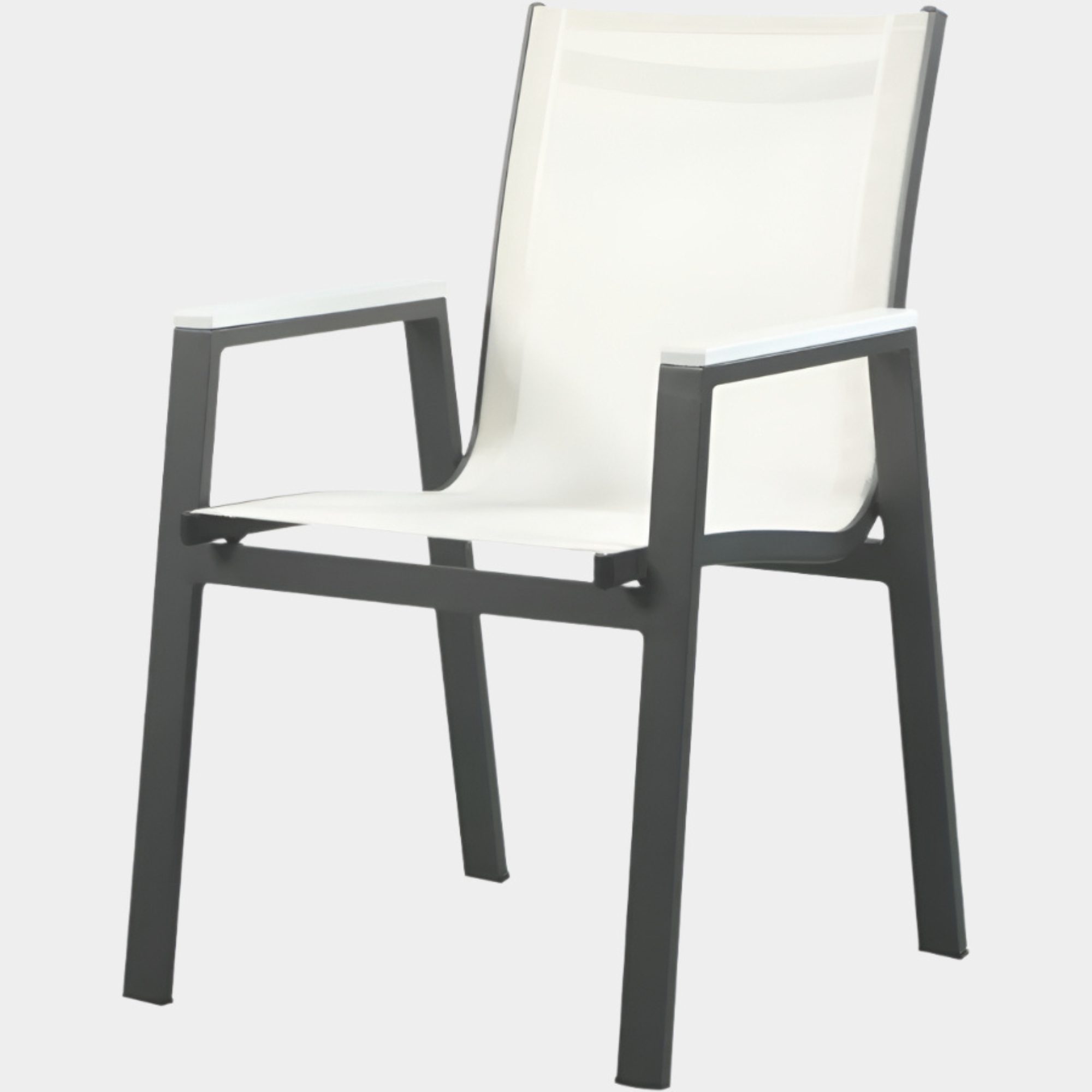 Nizuc Mesh Water Resistant Fabric Outdoor Patio Dining Arm Chair