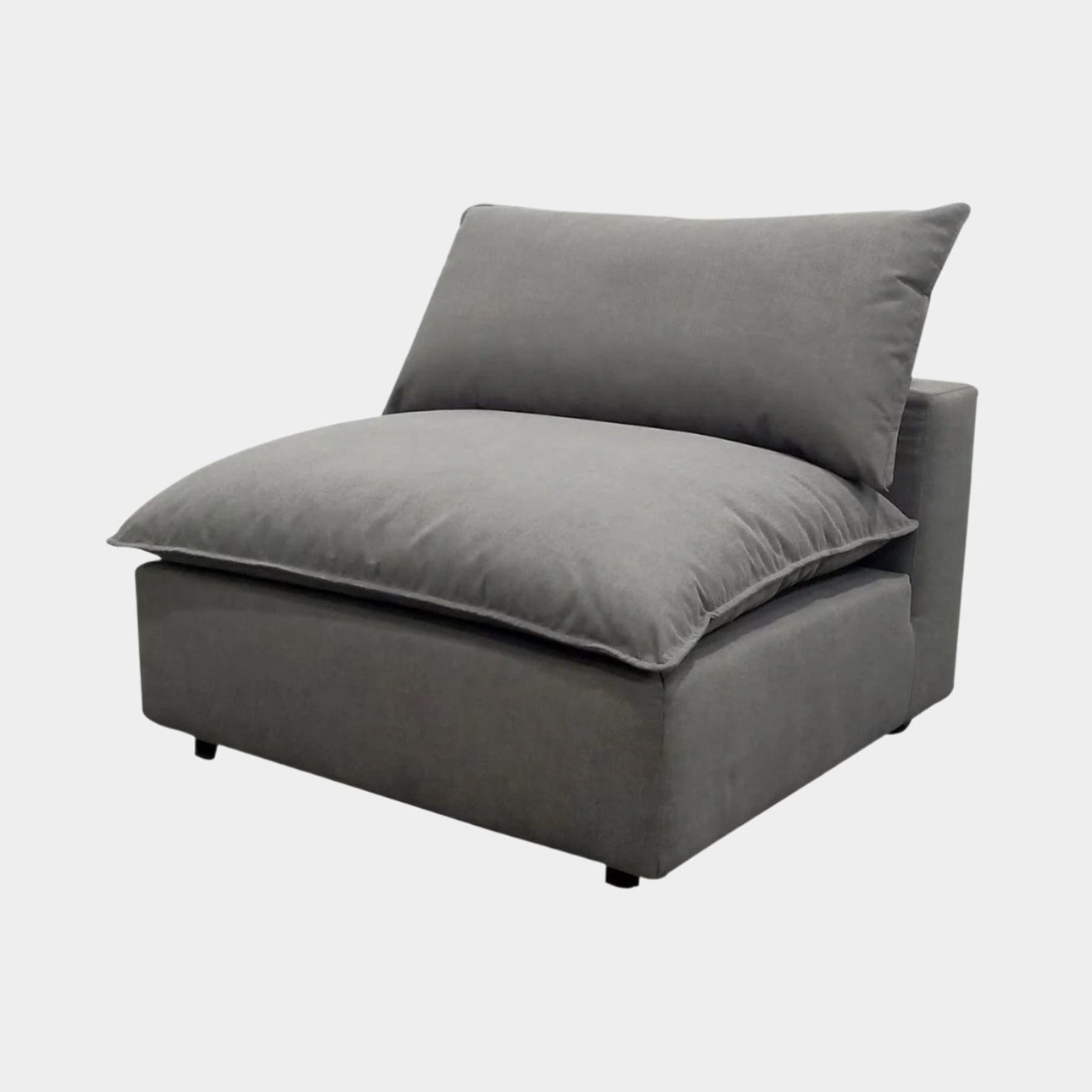 Fauteuil sans accoudoirs en tissu Cali Slate Performance