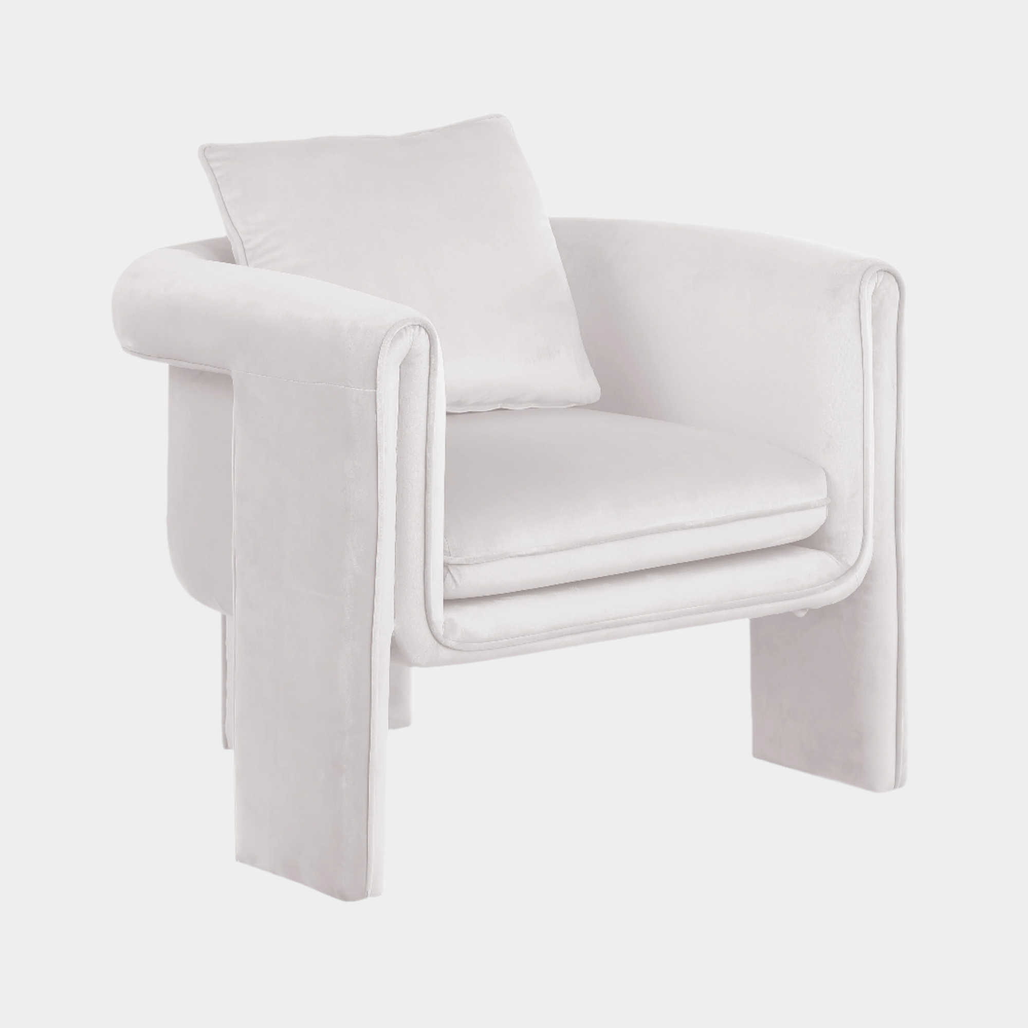 Fauteuil d'appoint rembourré en chenille Vivi