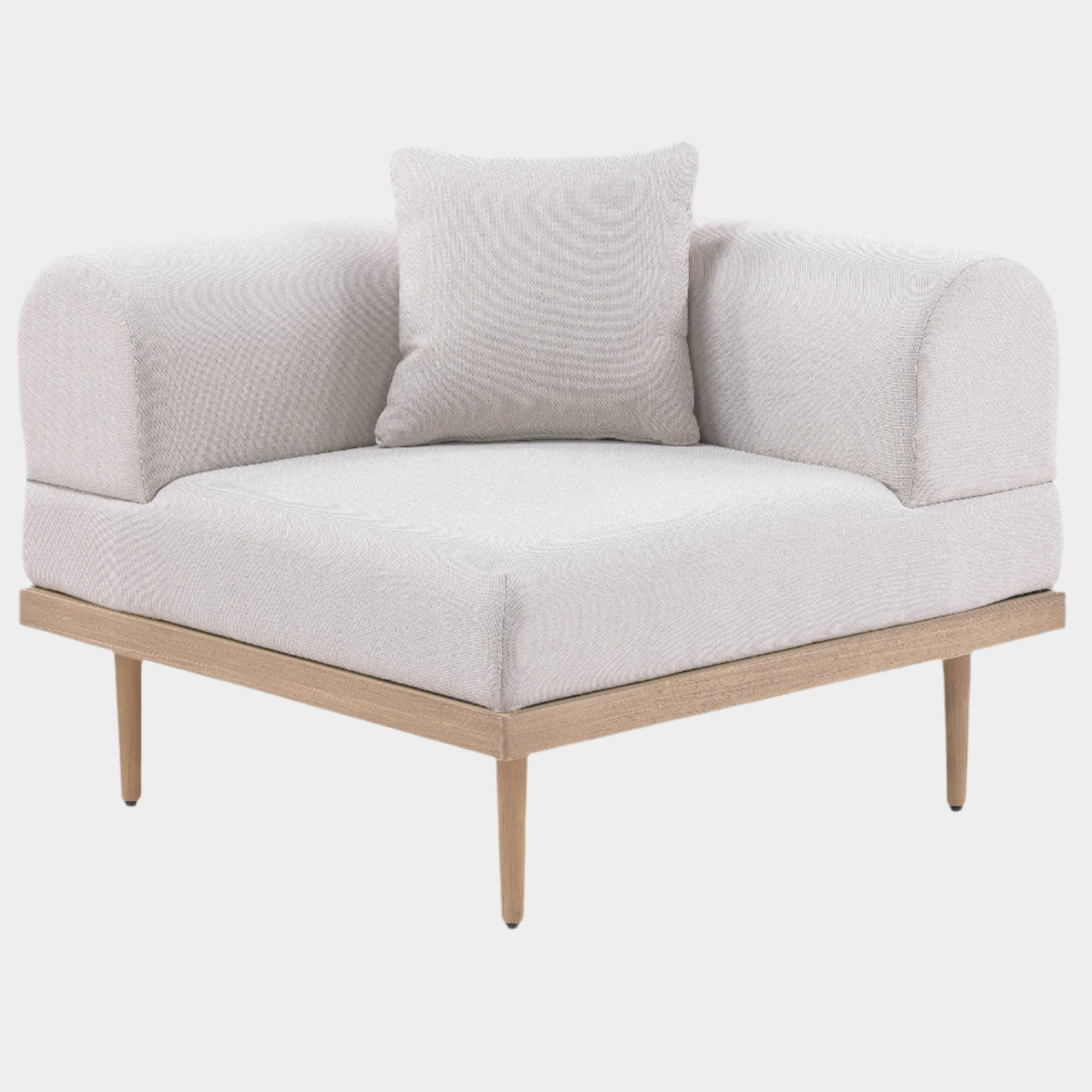 Laguna Resilient Water Resistant Fabric Upholstered Outdoor Patio Modular Corner Chair