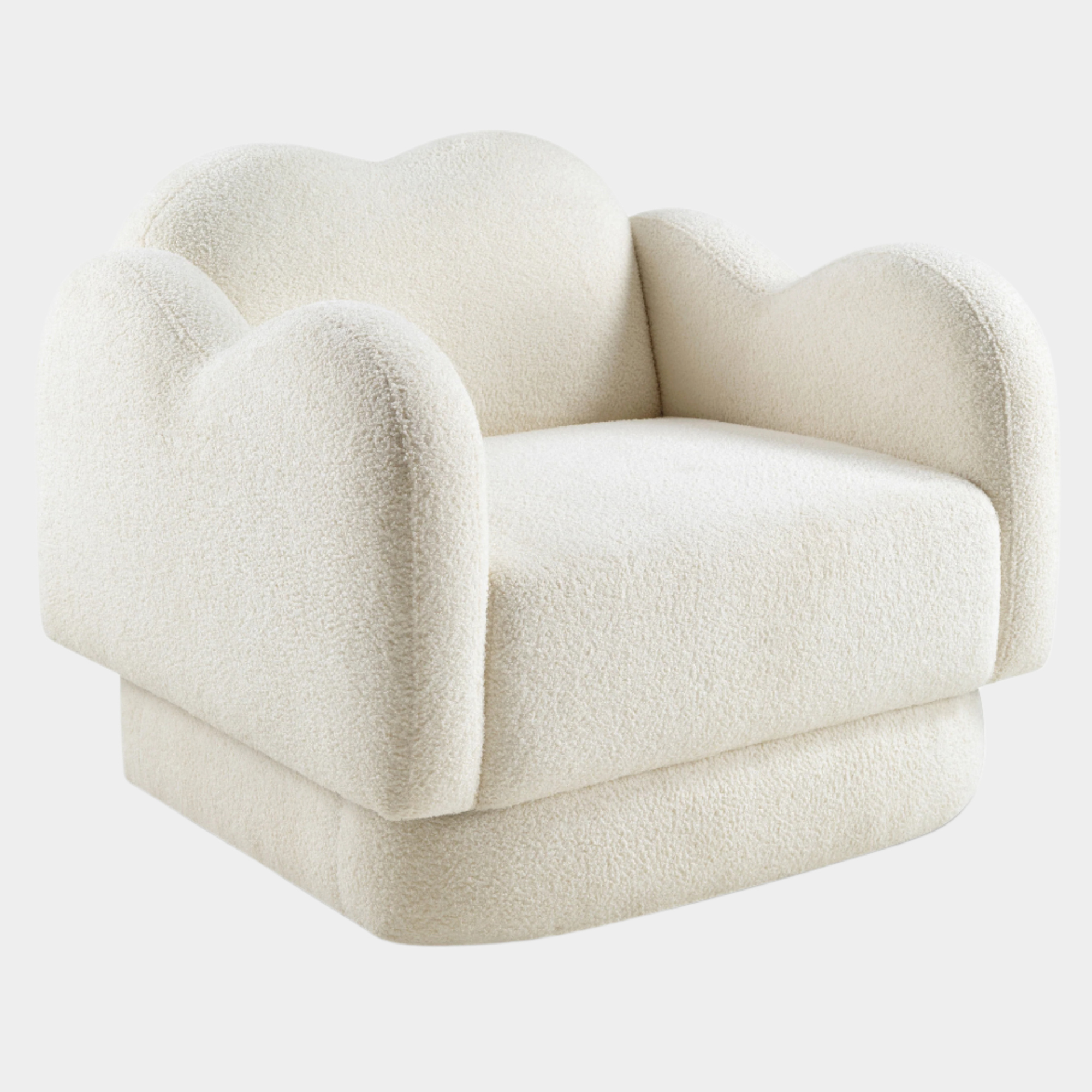 Fauteuil d'appoint rembourré en chenille Vivi