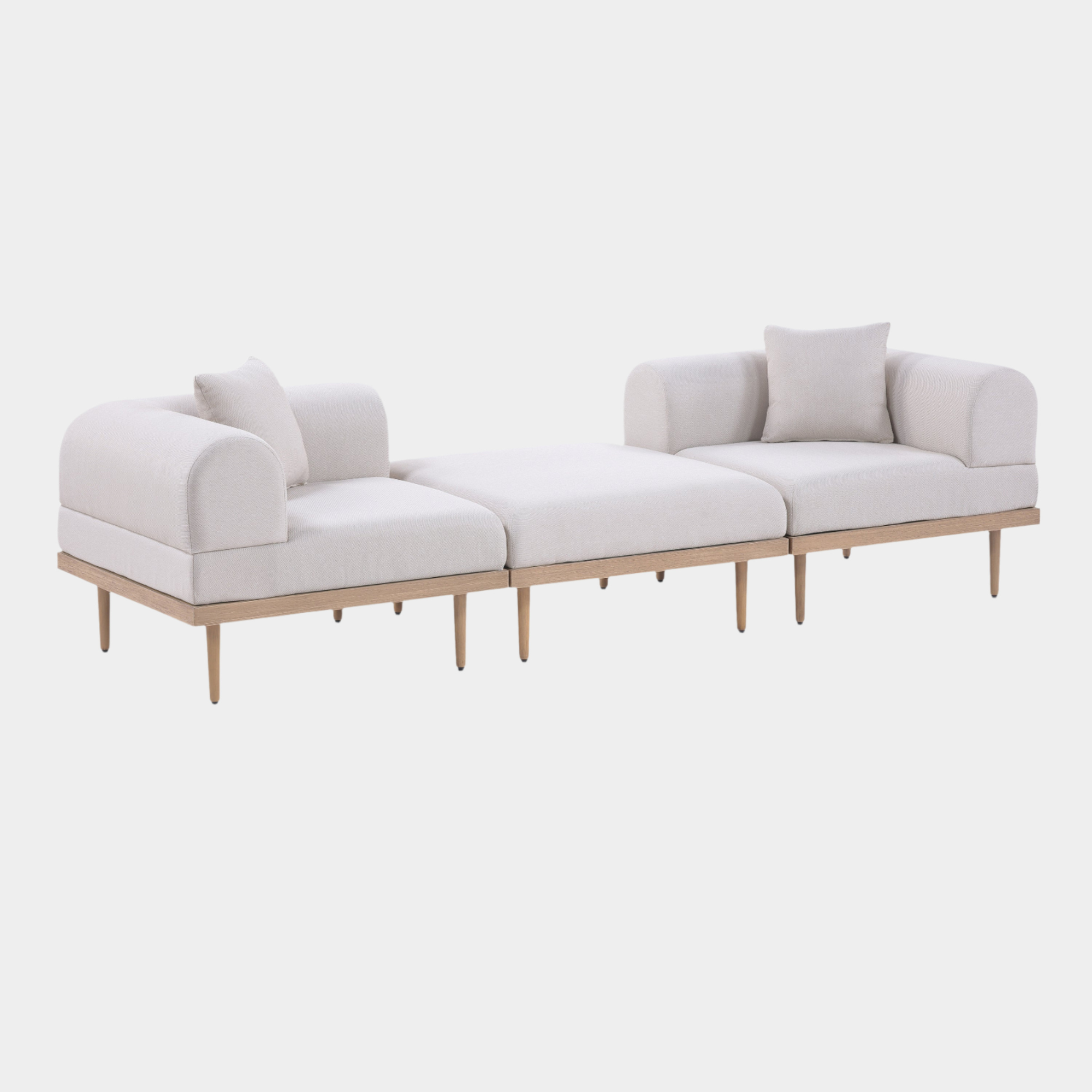 Chaise longue en tissu Orian Teddy