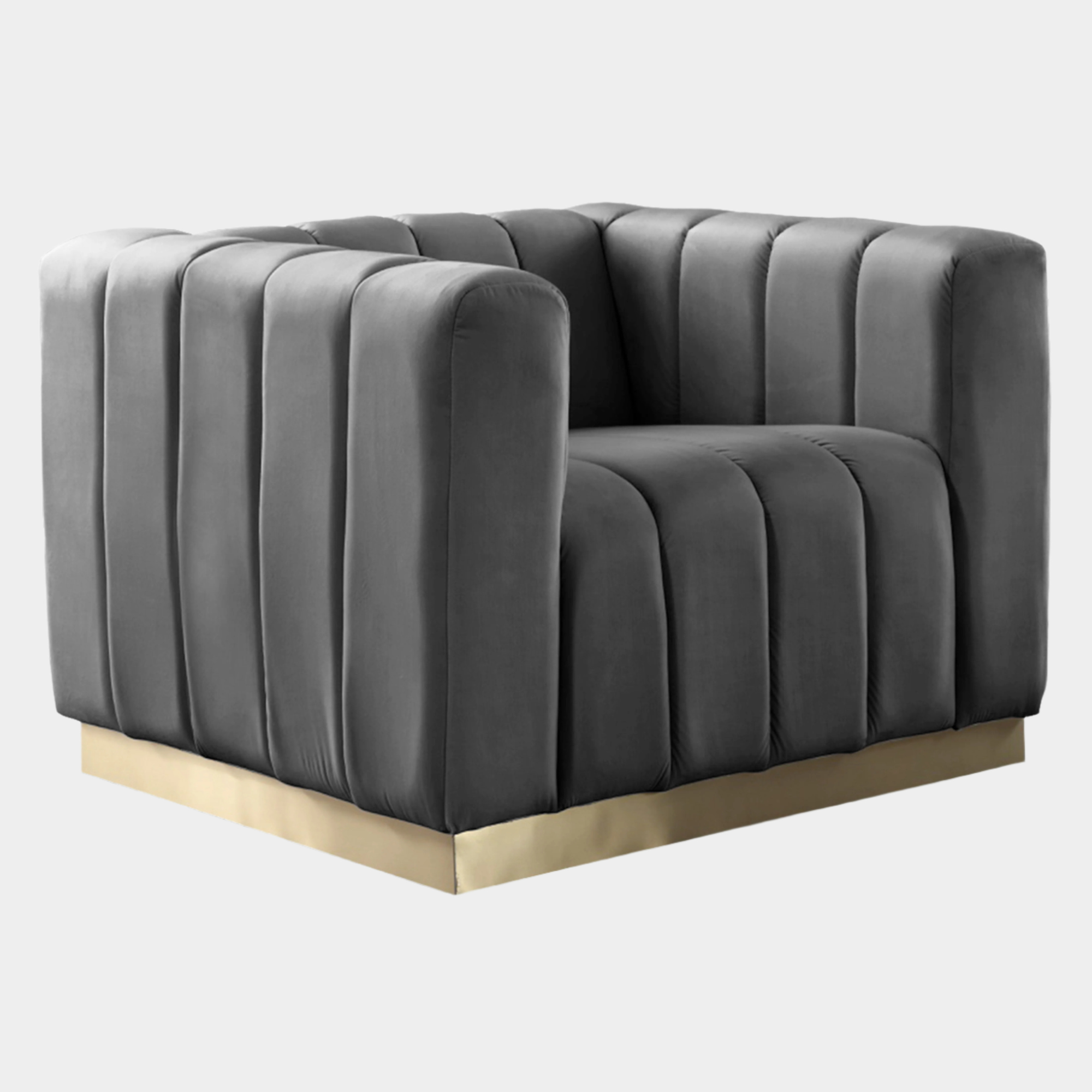 Fauteuil d'appoint rembourré en chenille Vivi