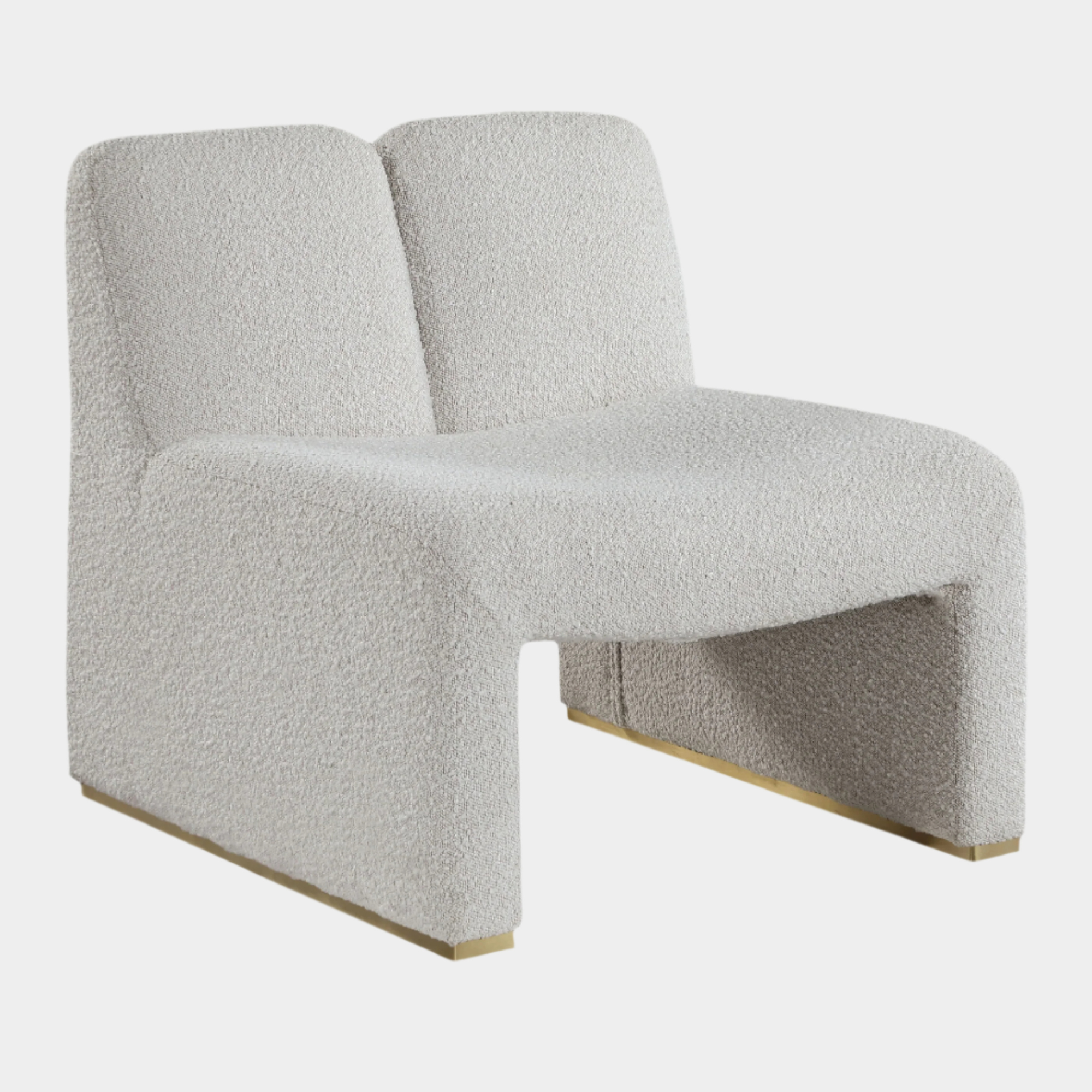 Fauteuil d'appoint rembourré en chenille Vivi