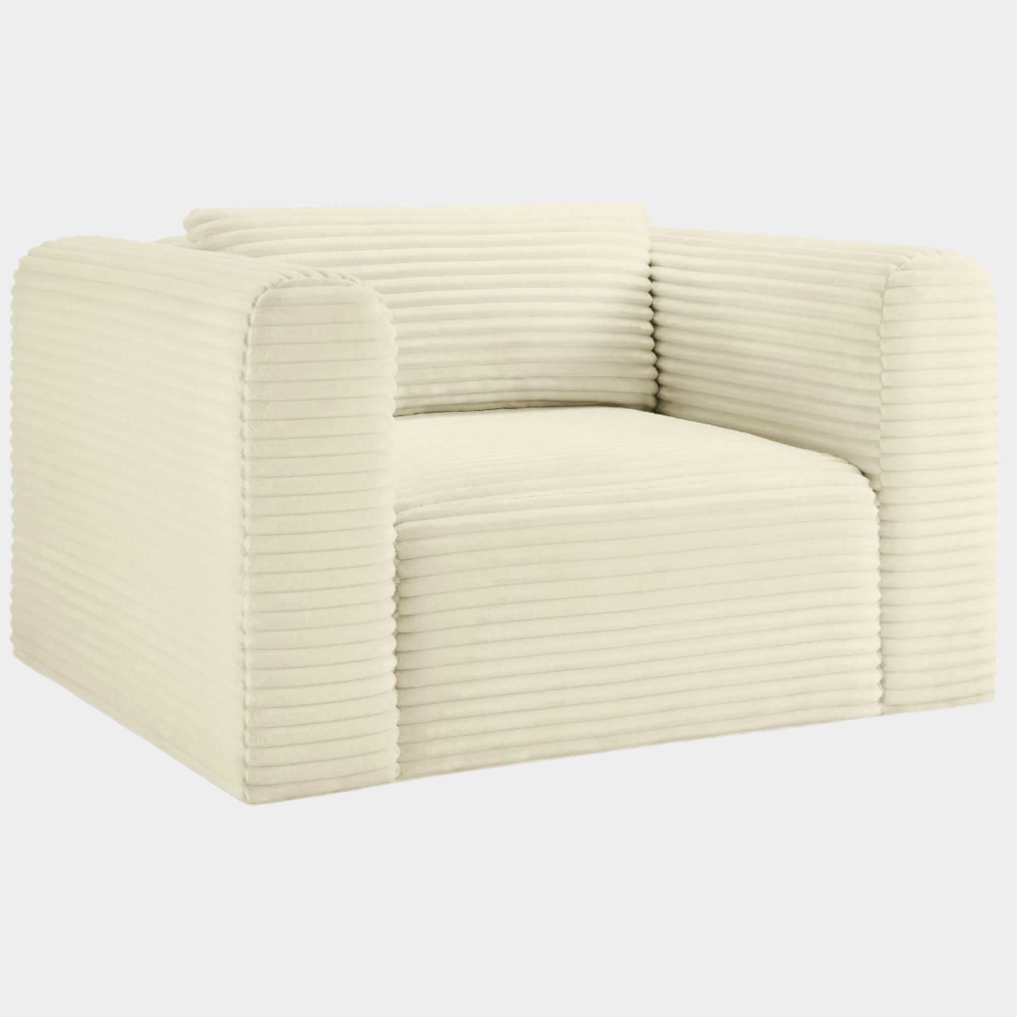 Shaggy Corduroy Performance Fabric Upholstered Accent Chair