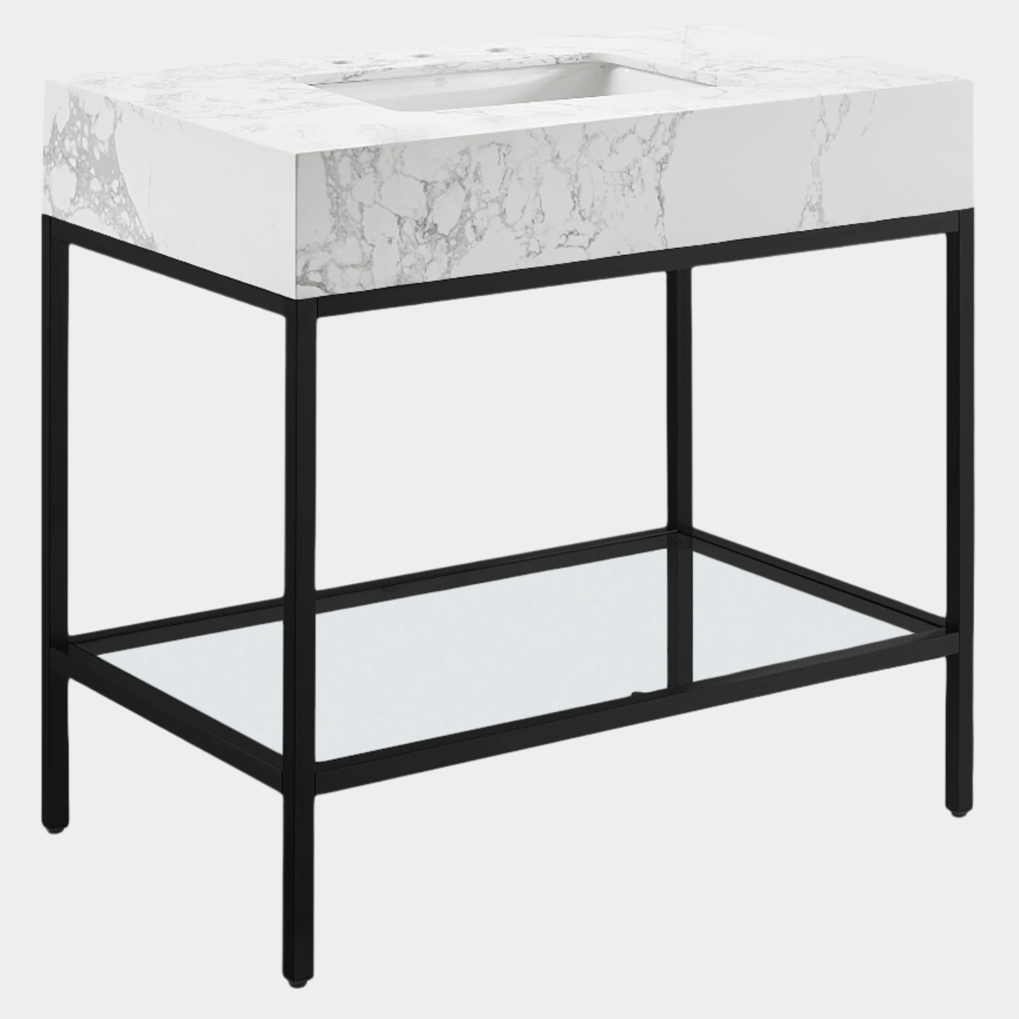Meuble-lavabo mural pour salle de bain avec lavabo inclus