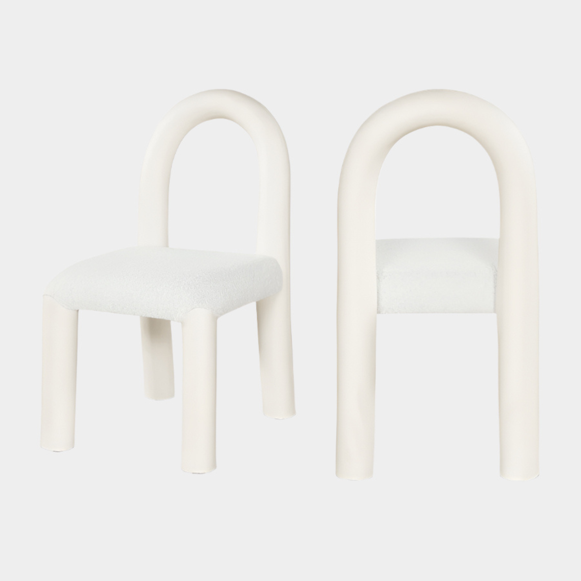 Fauteuil d'appoint rembourré en chenille Vivi