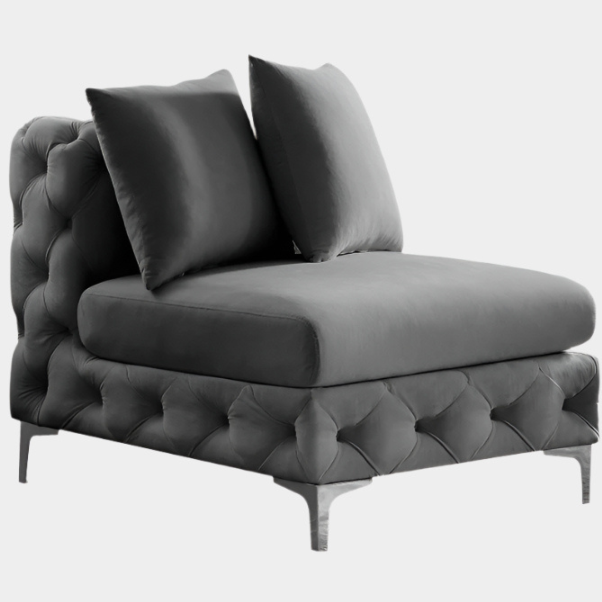Fauteuil d'appoint rembourré en chenille Vivi