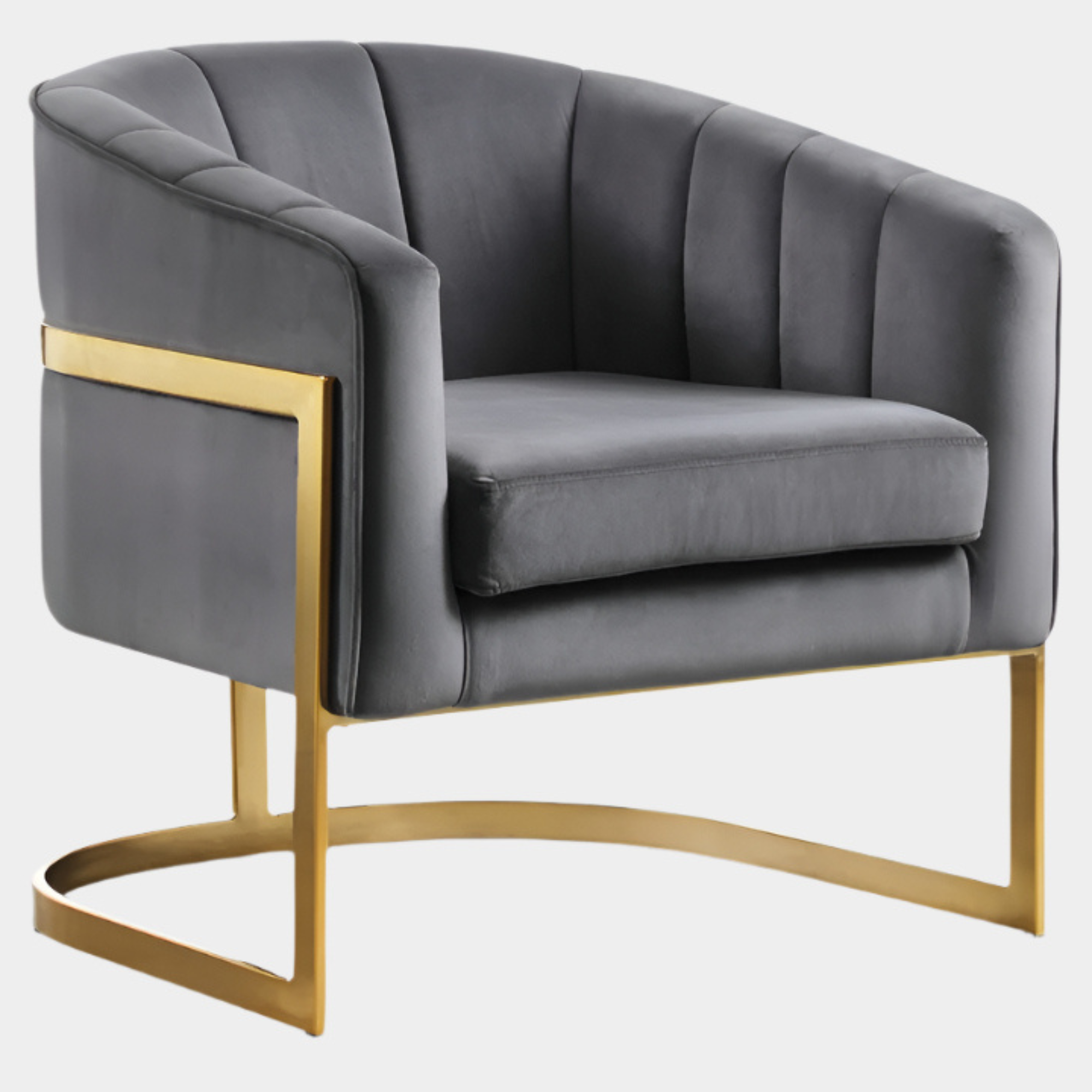 Fauteuil d'appoint rembourré en chenille Vivi