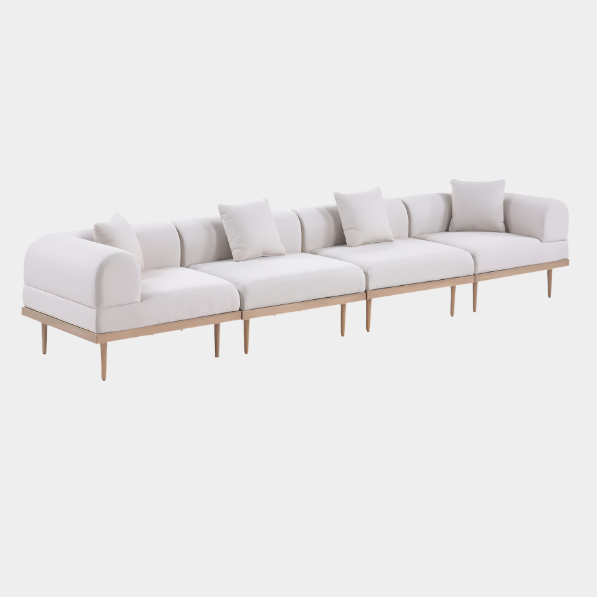 Chaise longue en tissu Orian Teddy